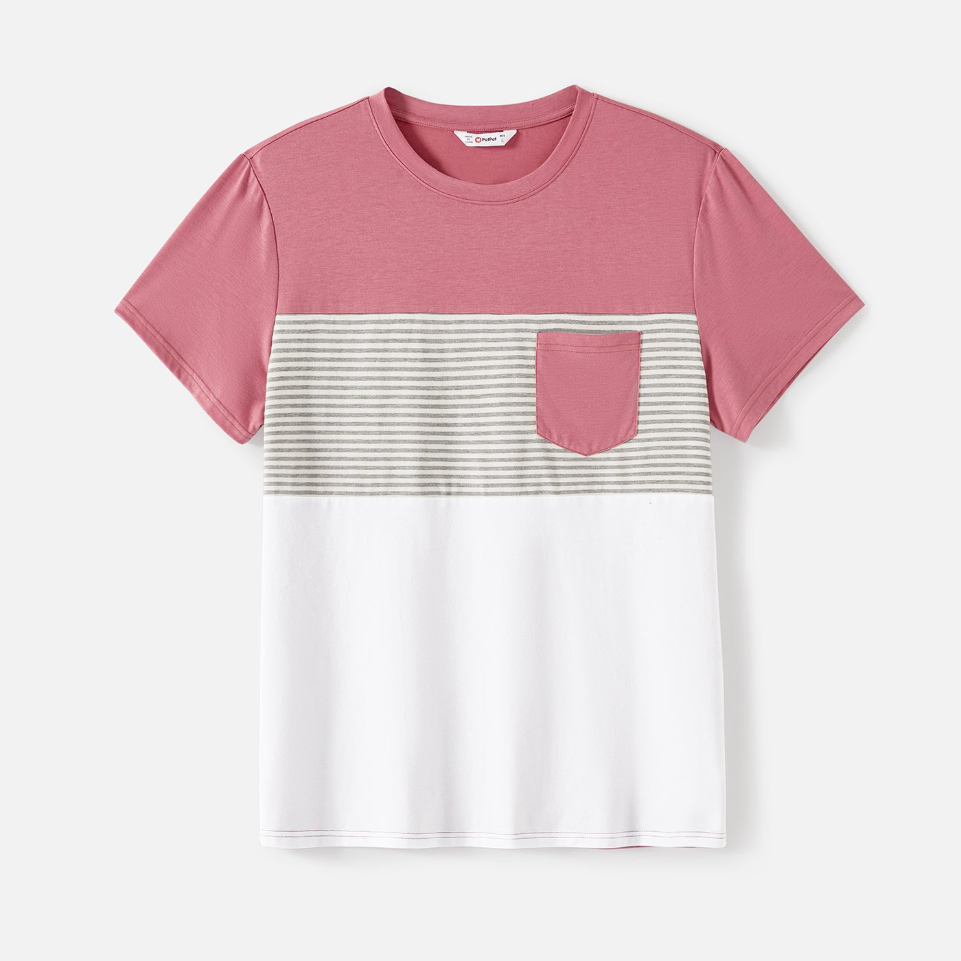 Family Matching Allover Print Strappy Dresses and Short-sleeve Striped Colorblock T-shirts Sets - 20615859