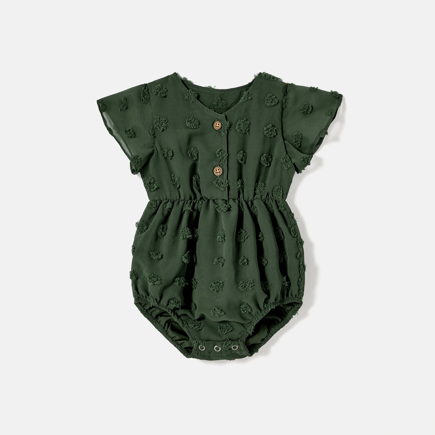 Family Matching Cotton Colorblock T-shirts and Solid Swiss Dot Halter Sleeveless Belted Dresses Sets - 20585274