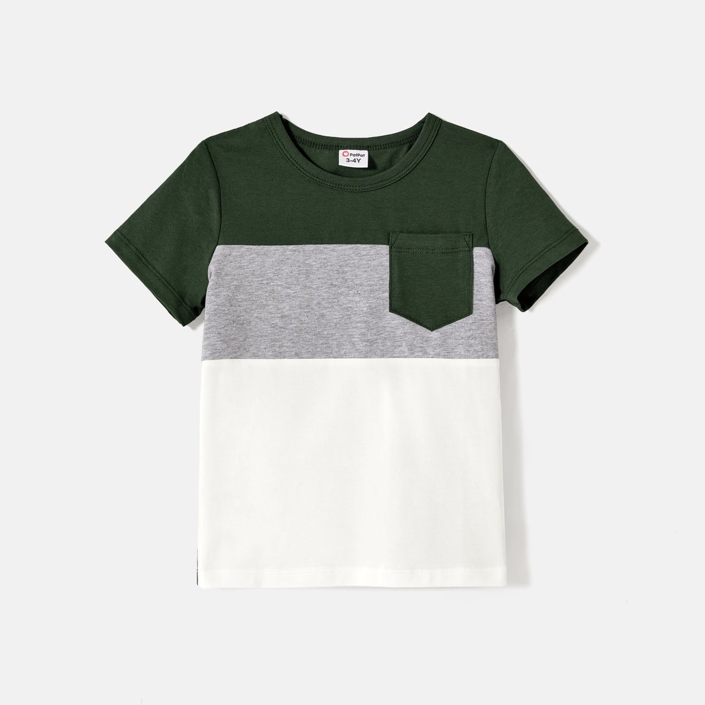 Family Matching Cotton Colorblock T-shirts and Solid Swiss Dot Halter Sleeveless Belted Dresses Sets - 20585274