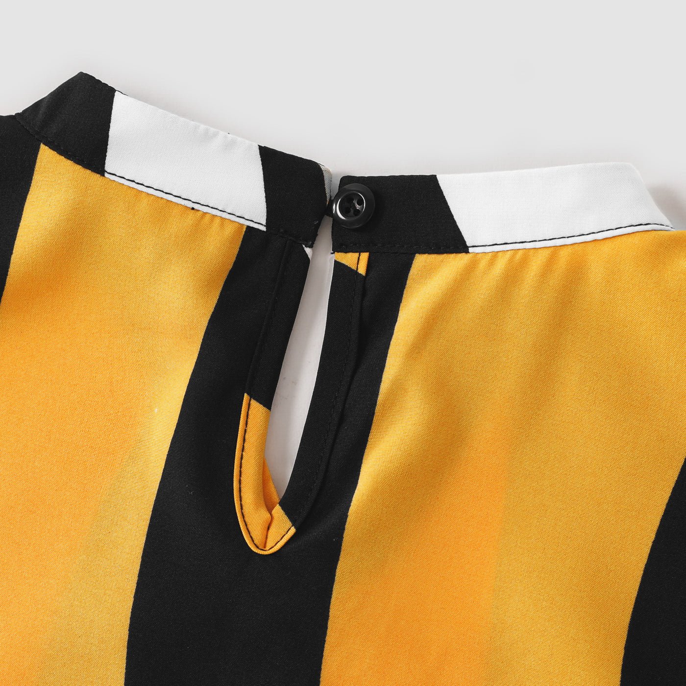 Family Matching Cotton Raglan Sleeve T-shirts and Striped Belted Dresses Sets - 20572395
