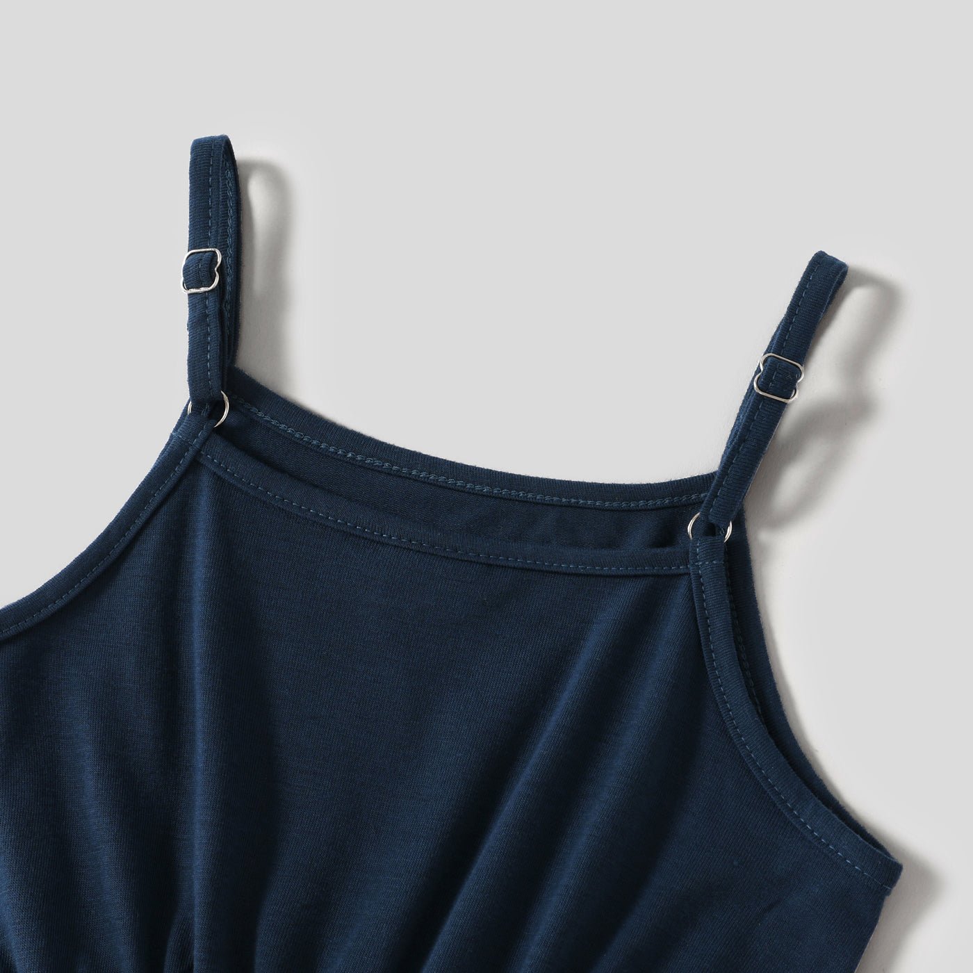 Family Matching Cotton Short-sleeve Colorblock T-shirts and Floral Print Naia? Spliced Cami Dresses Sets - 20560619