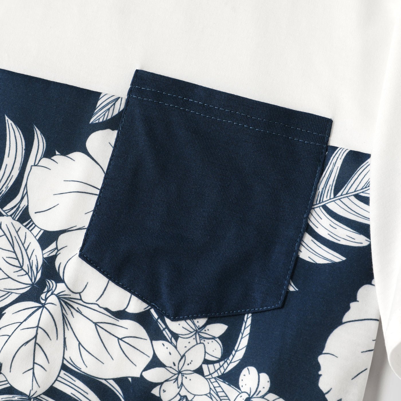 Family Matching Cotton Short-sleeve Colorblock T-shirts and Floral Print Naia? Spliced Cami Dresses Sets - 20560619