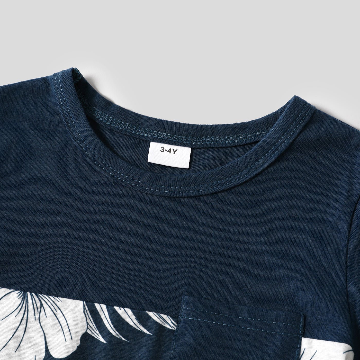 Family Matching Cotton Short-sleeve Colorblock T-shirts and Floral Print Naia? Spliced Cami Dresses Sets - 20560619