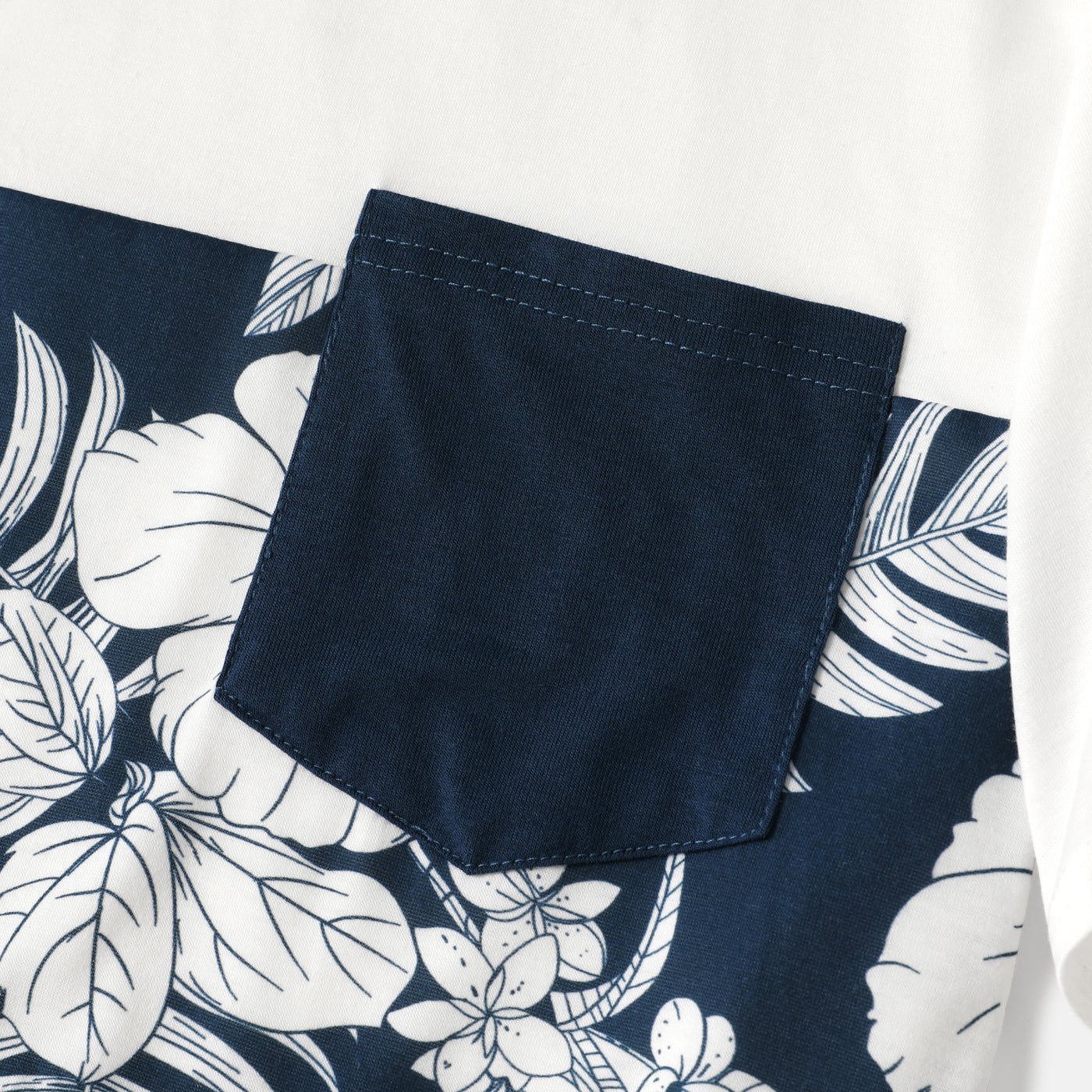 Family Matching Cotton Short-sleeve Colorblock T-shirts and Floral Print Naia? Spliced Cami Dresses Sets - 20560619
