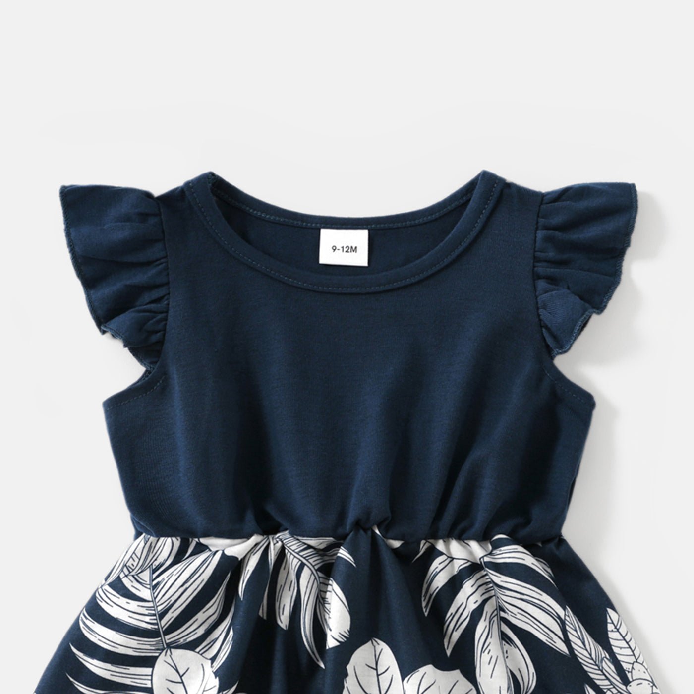 Family Matching Cotton Short-sleeve Colorblock T-shirts and Floral Print Naia? Spliced Cami Dresses Sets - 20560619