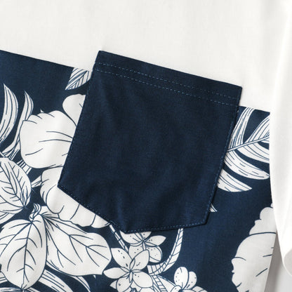 Family Matching Cotton Short-sleeve Colorblock T-shirts and Floral Print Naia? Spliced Cami Dresses Sets - 20560619