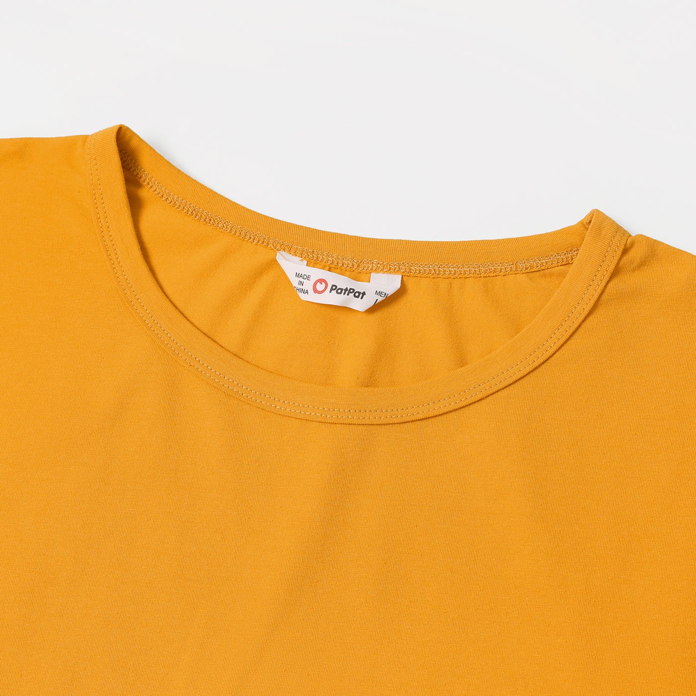 Family Matching Cotton Short-sleeve Colorblock T-shirts and Floral Print Off Shoulder Belted Dresses Sets - 20566942