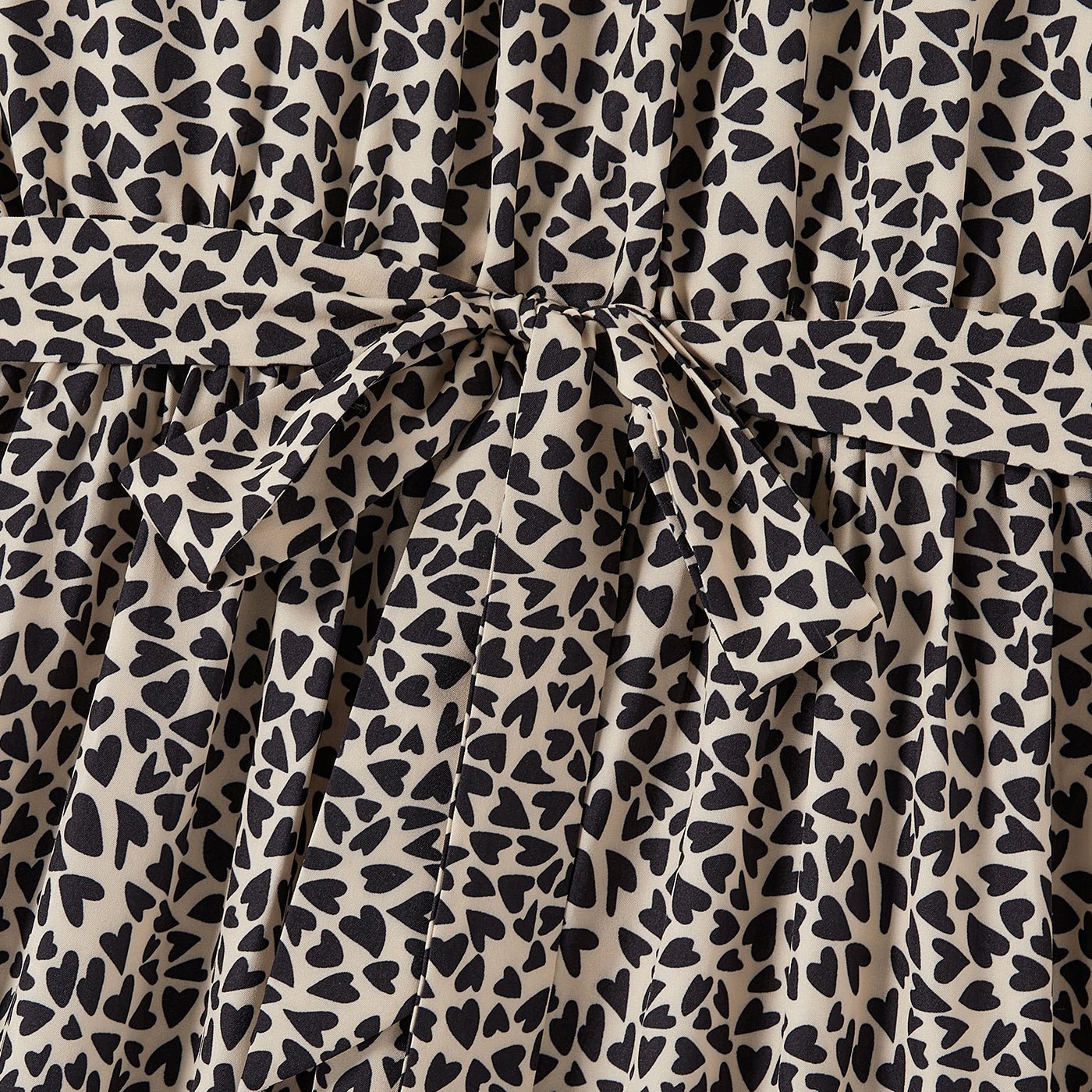 Family Matching Cotton Short-sleeve Spliced T-shirts and Leopard Print Halter Neck Sleeveless Belted Dresses Sets - 20607160