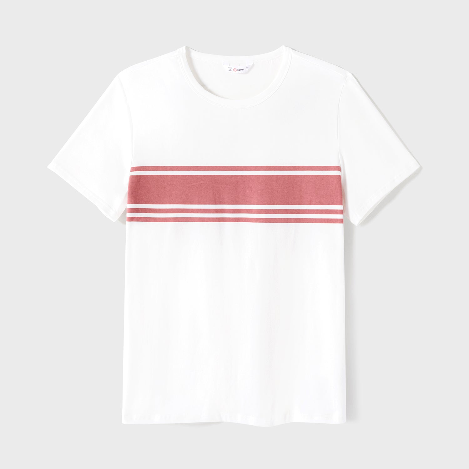 Family Matching Cotton Short-sleeve Striped T-shirts and Polka Dot Print Halter Ruffle Trim Dresses Sets - 20567819