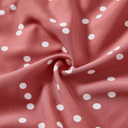 Family Matching Cotton Short-sleeve Striped T-shirts and Polka Dot Print Halter Ruffle Trim Dresses Sets - 20567819