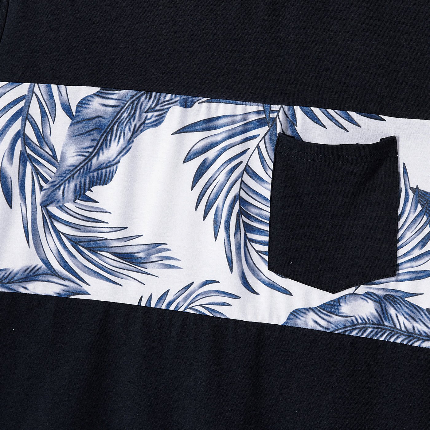 Family Matching Cotton Short-sleeve T-shirt and Plant Print Naia? Spliced Ruffle Trim Cami Dresses Sets - 20560651