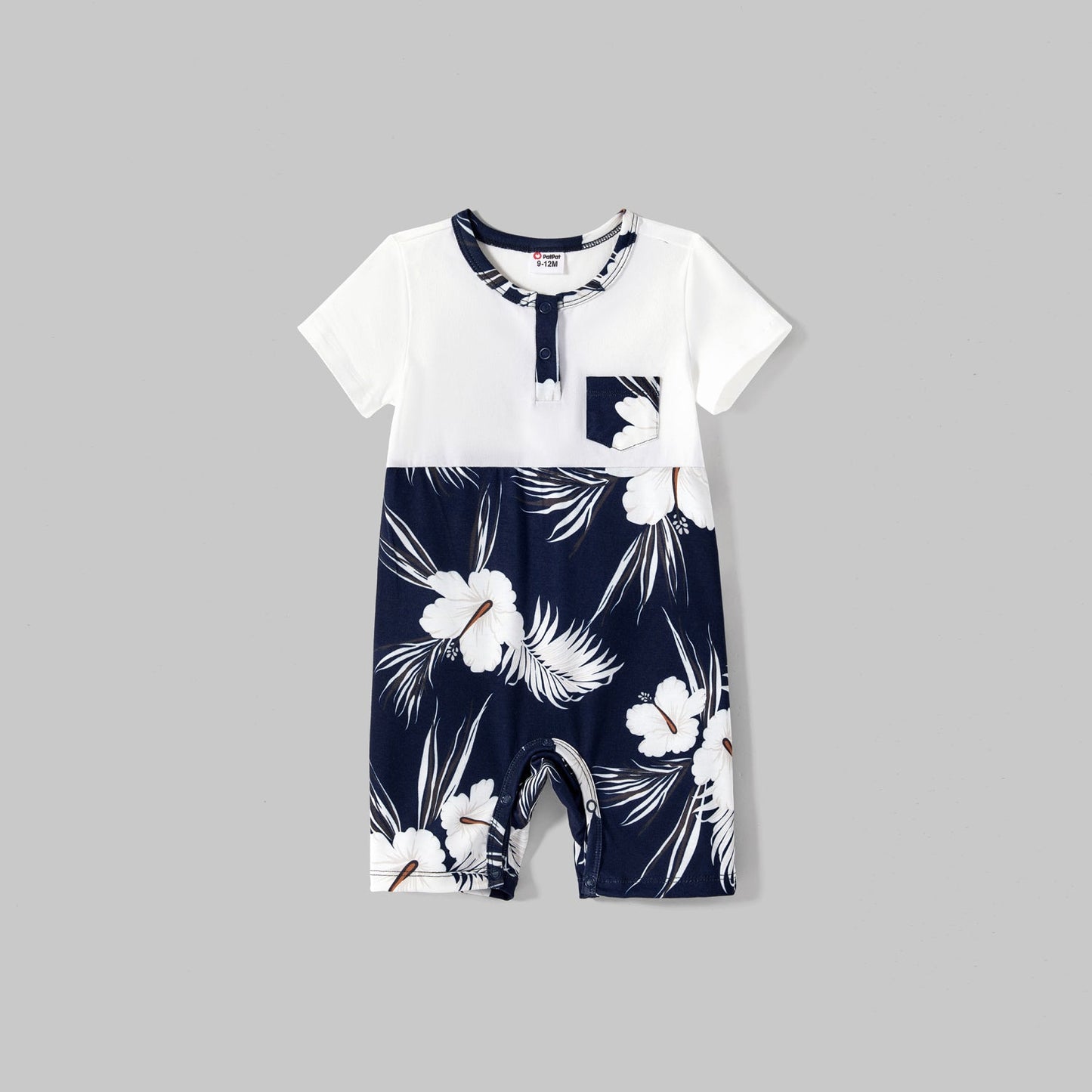 Family Matching Cotton Short-sleeve T-shirts and Floral Print Naia? Spliced Ruffle Trim Cami Dresses Sets - 20560677