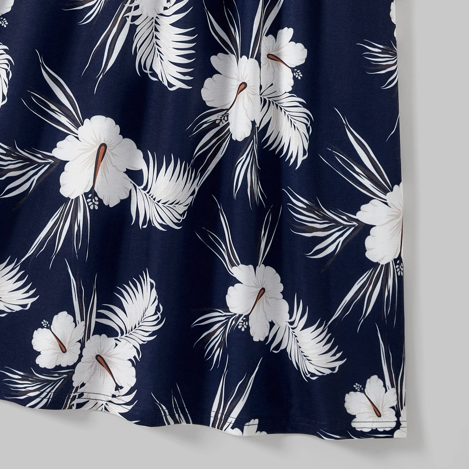 Family Matching Cotton Short-sleeve T-shirts and Floral Print Naia? Spliced Ruffle Trim Cami Dresses Sets - 20560677