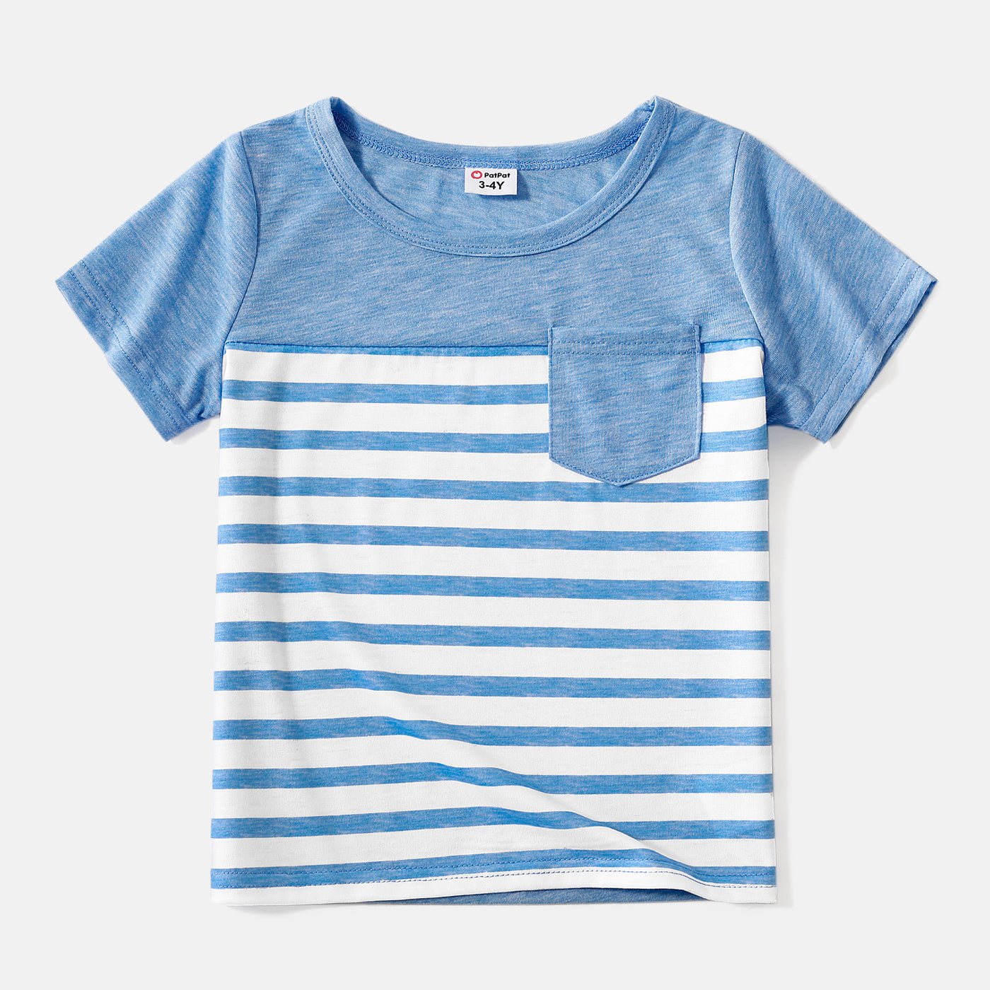 Family Matching Floral Print High Low Hem Flutter-sleeve Spliced Naia? Dresses and Short-sleeve Striped T-shirts Sets - 20556516