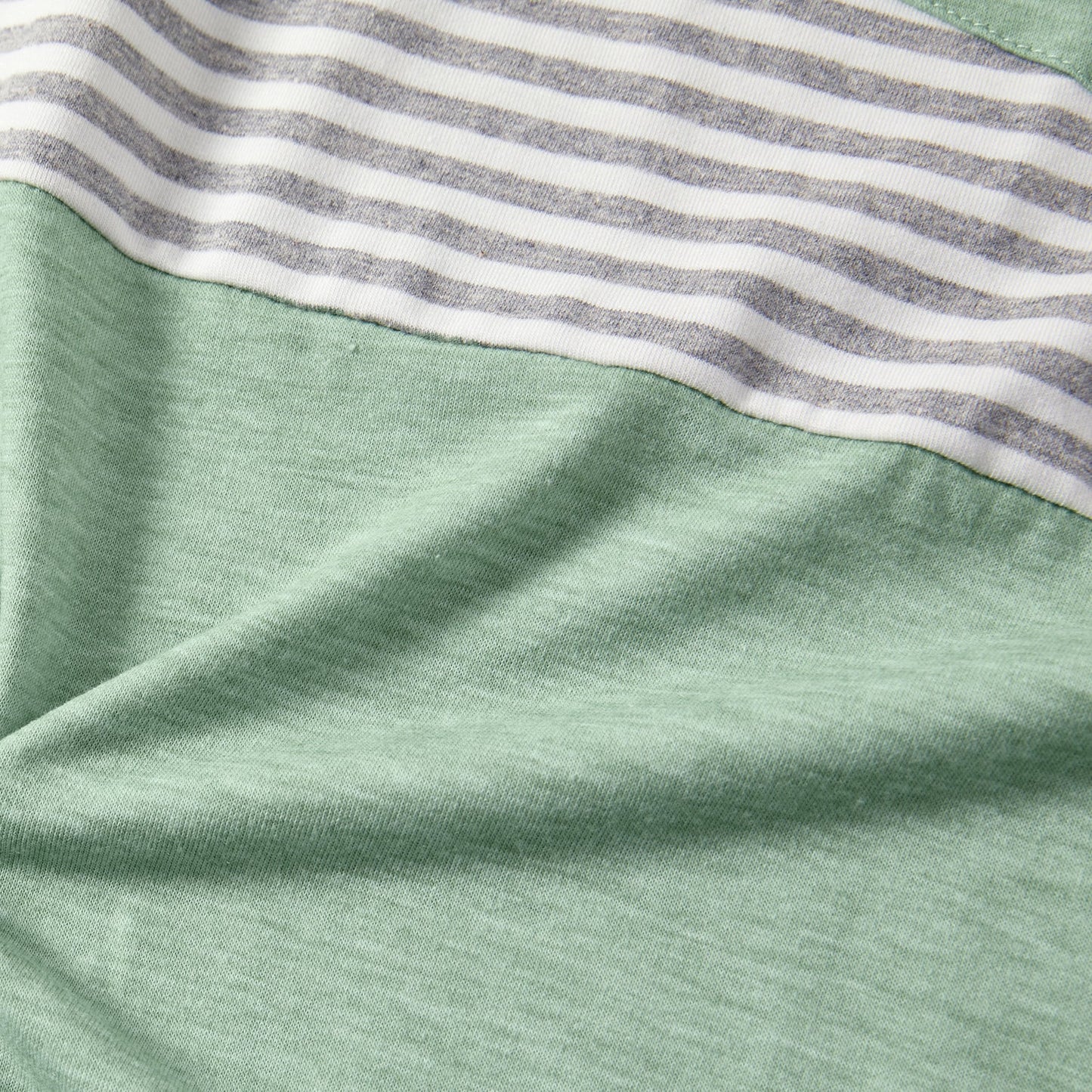 Family Matching Green Halter Neck Sleeveless Drawstring Dresses and Striped Splicing Short-sleeve T-shirts Sets - 20333839