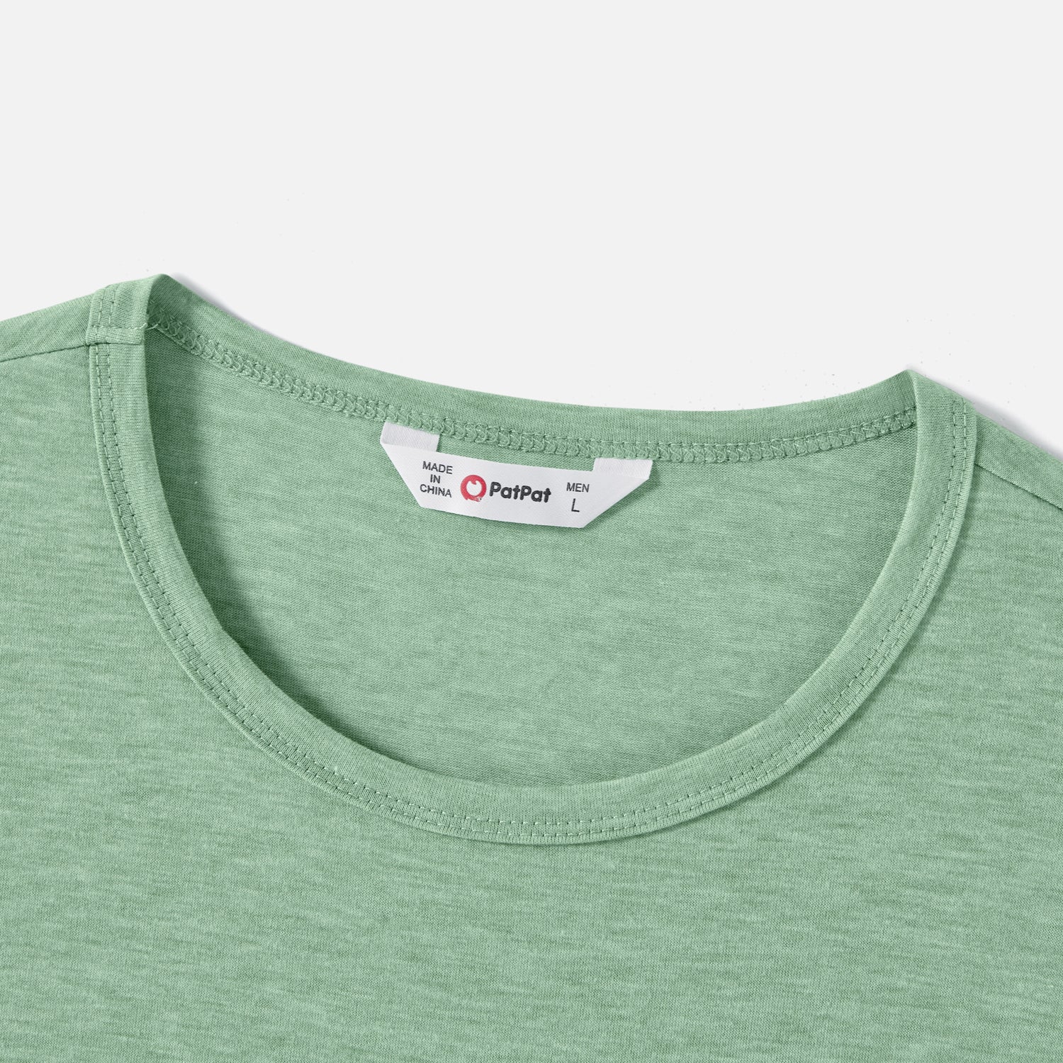 Family Matching Green Halter Neck Sleeveless Drawstring Dresses and Striped Splicing Short-sleeve T-shirts Sets - 20333839