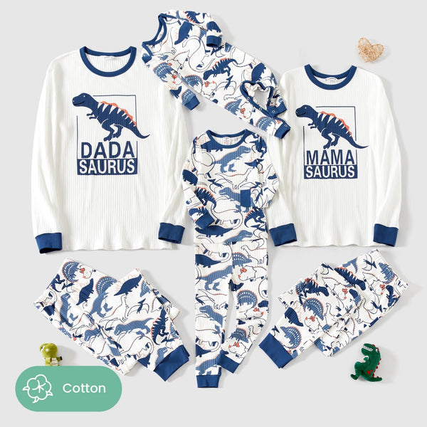 Family Matching Long Sleeve Dinosaur Print Pajamas (Flame Resistant) - 20687446