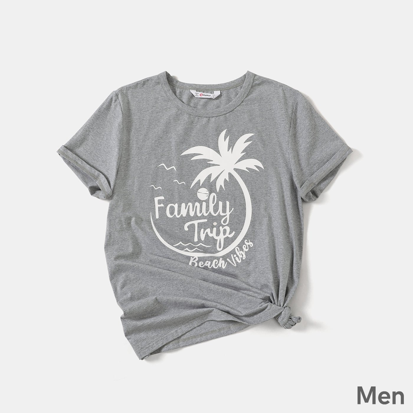 Family Matching Outfits Coconut Tree & Letter Print T-shirts - 20445414