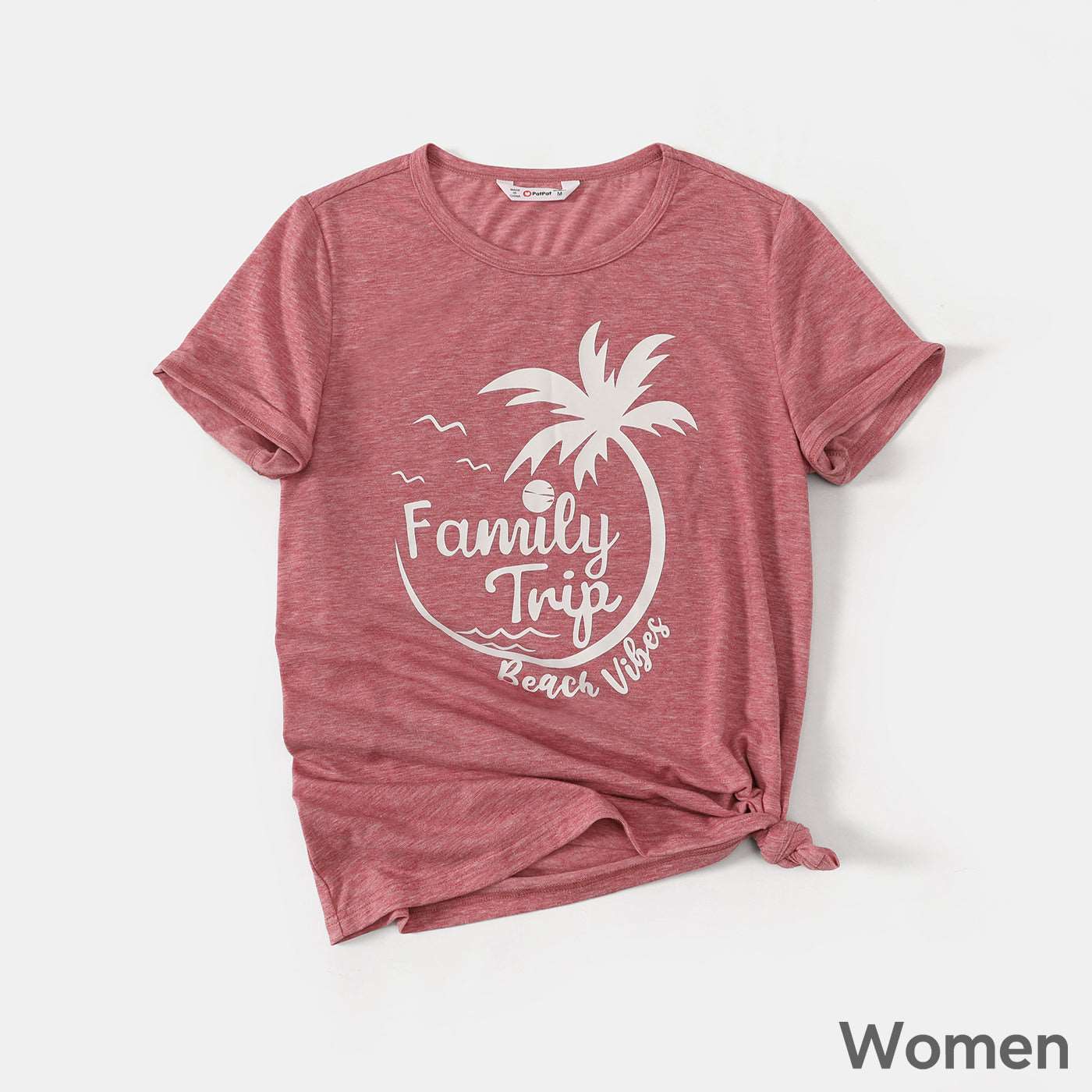 Family Matching Outfits Coconut Tree & Letter Print T-shirts - 20445414