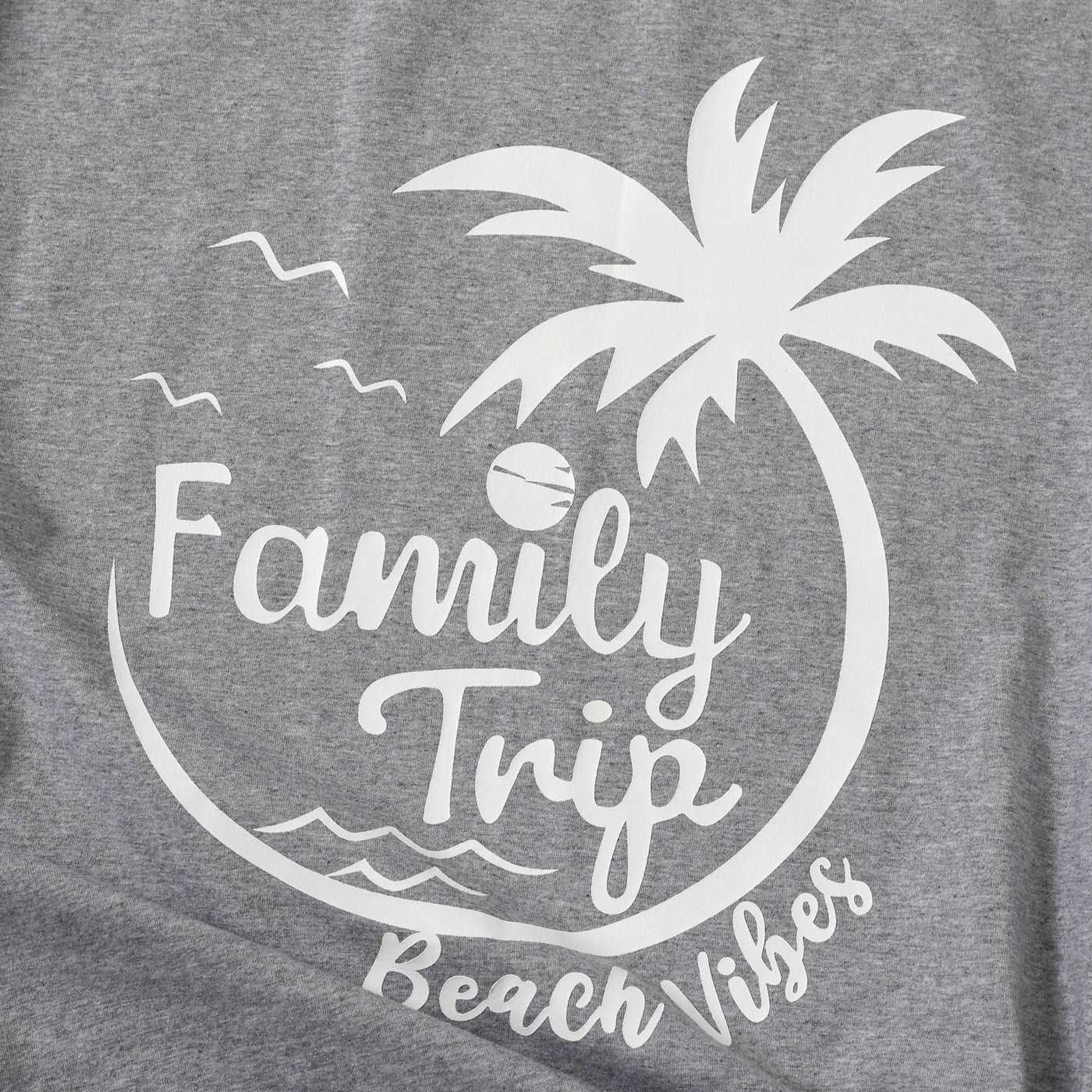 Family Matching Outfits Coconut Tree & Letter Print T-shirts - 20445414