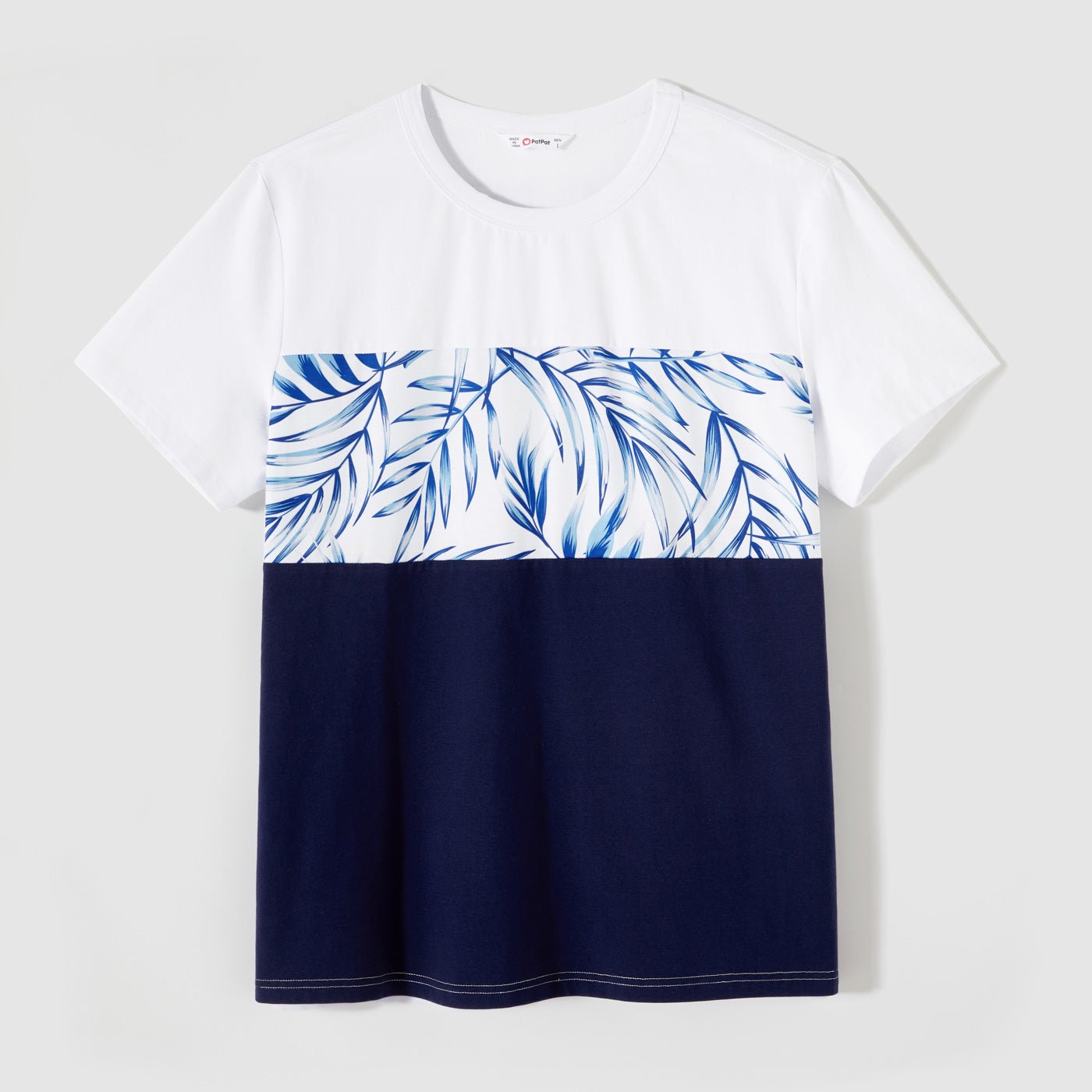 Family Matching Outfits Floral Printed Flutter Sleeve Belt Waist with Bowknot Dress and T-shirts - 20340763