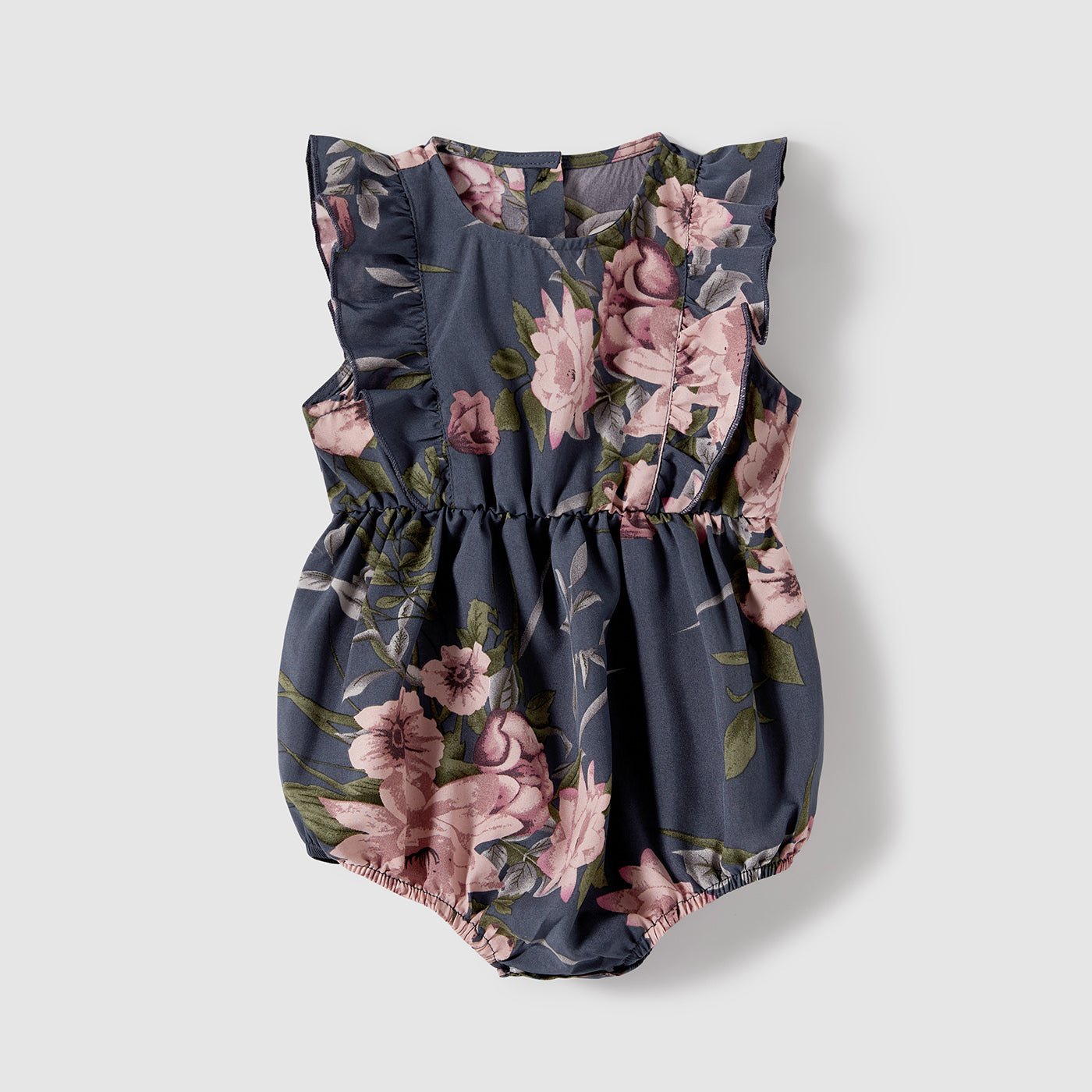 Family Matching Outfits Floral Printed V-neck Cami Dress and T-shirts with Pocket - 20610125