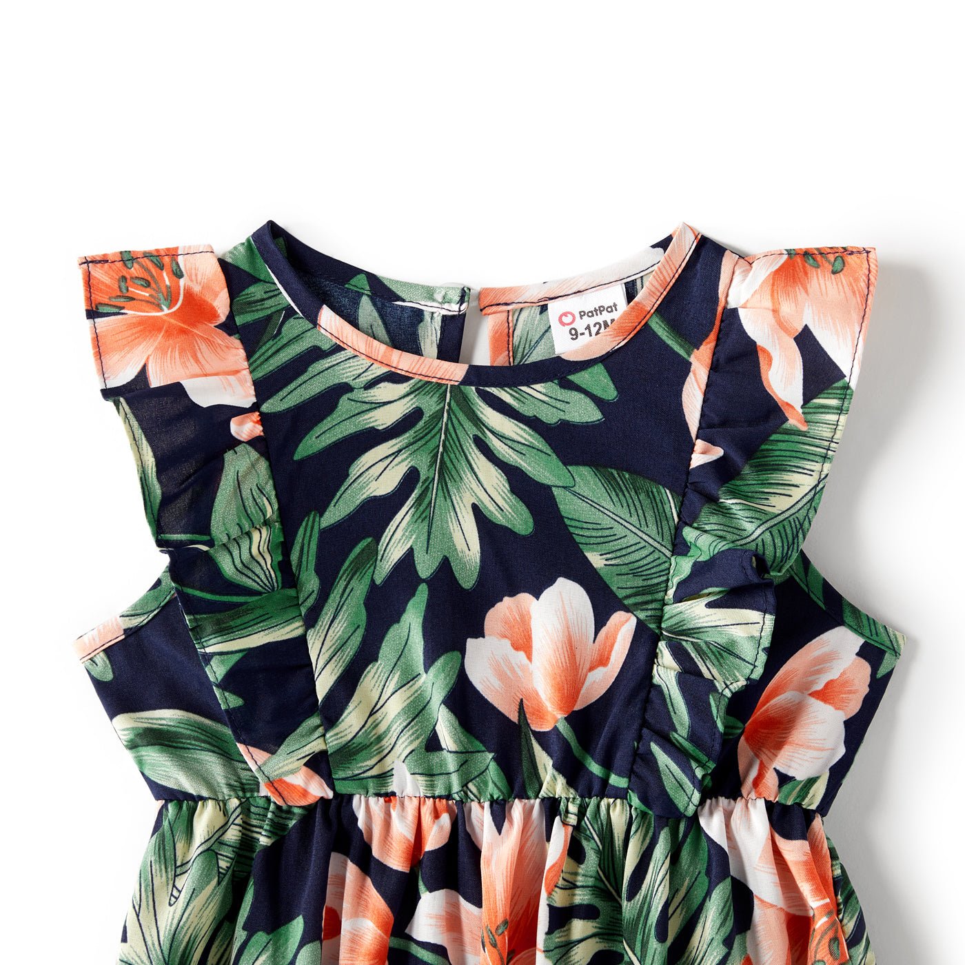 Family Matching Outfits Floral Printed V-neck Cami Dress and T-shirts with Pocket - 20610125
