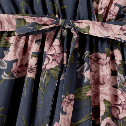 Family Matching Outfits Floral Printed V-neck Cami Dress and T-shirts with Pocket - 20610125