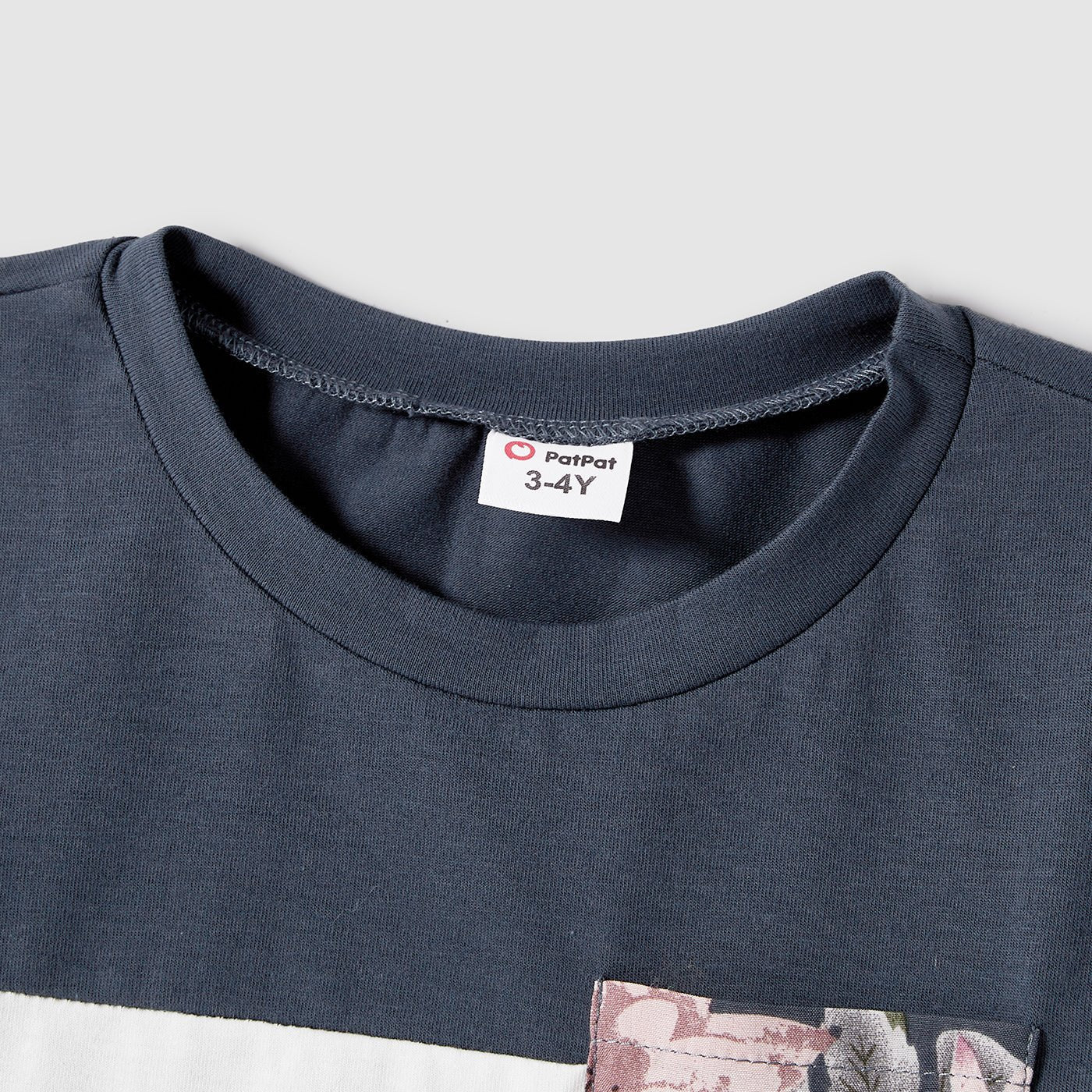 Family Matching Outfits Floral Printed V-neck Cami Dress and T-shirts with Pocket - 20610125