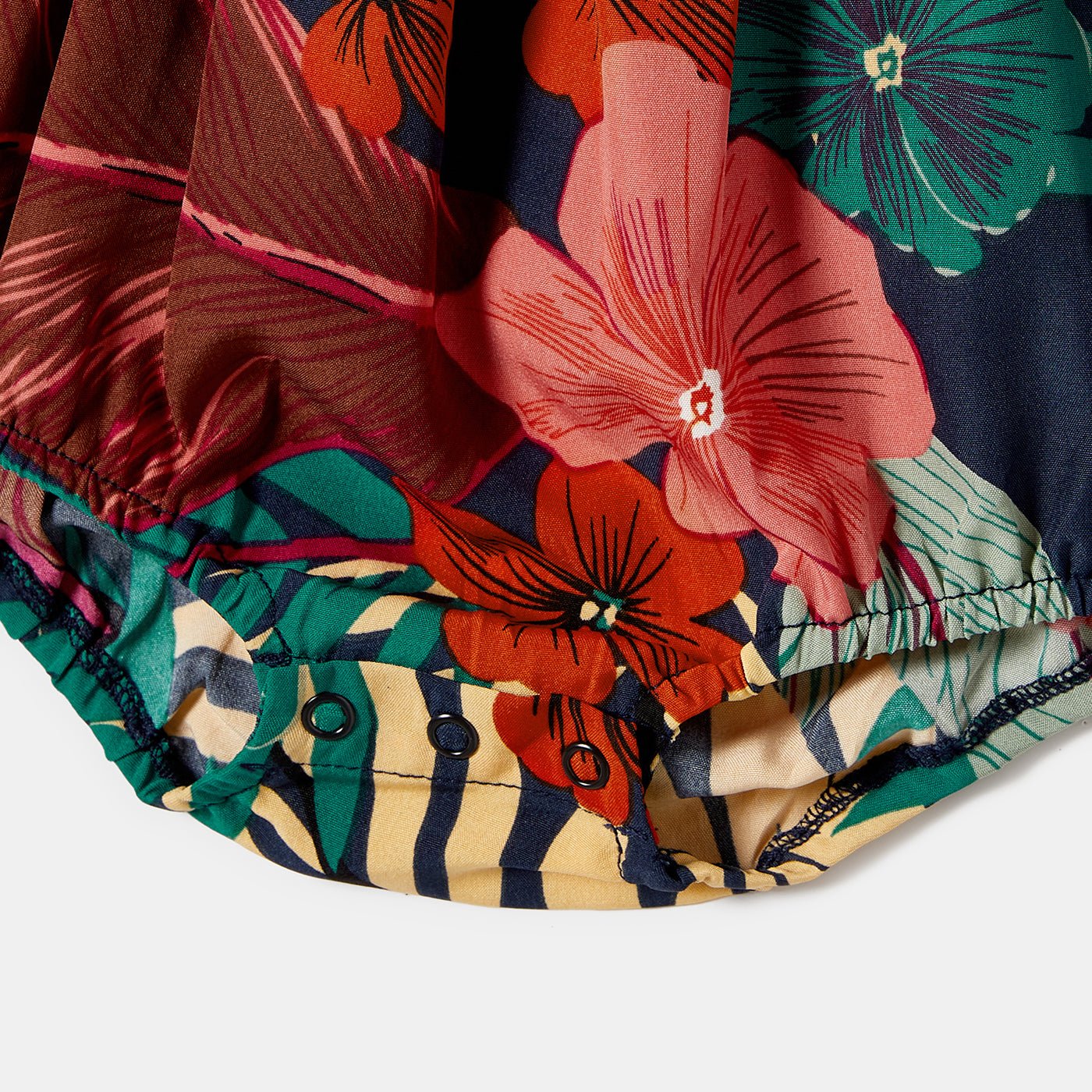 Family Matching Plant Floral Print Slip Dresses and Short-sleeve T-shirts Sets - 20641021