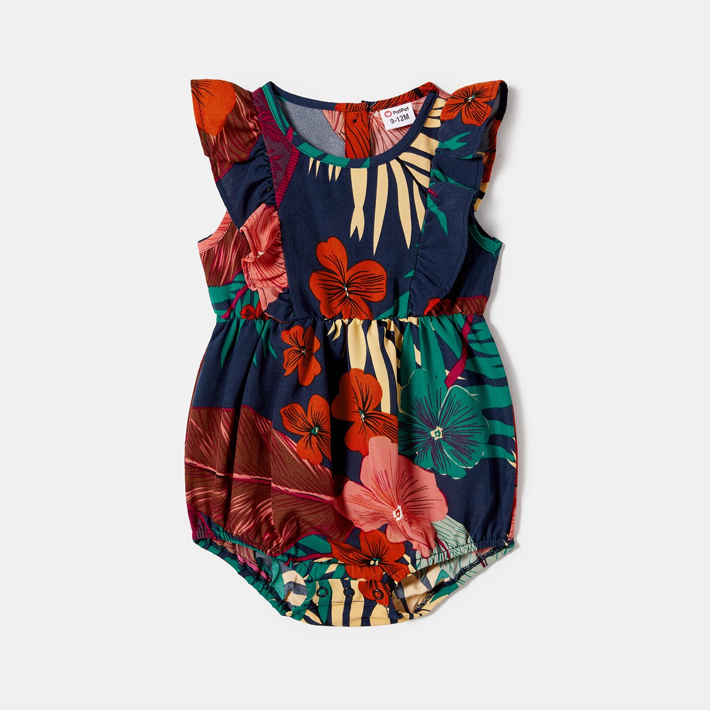 Family Matching Plant Floral Print Slip Dresses and Short-sleeve T-shirts Sets - 20641021