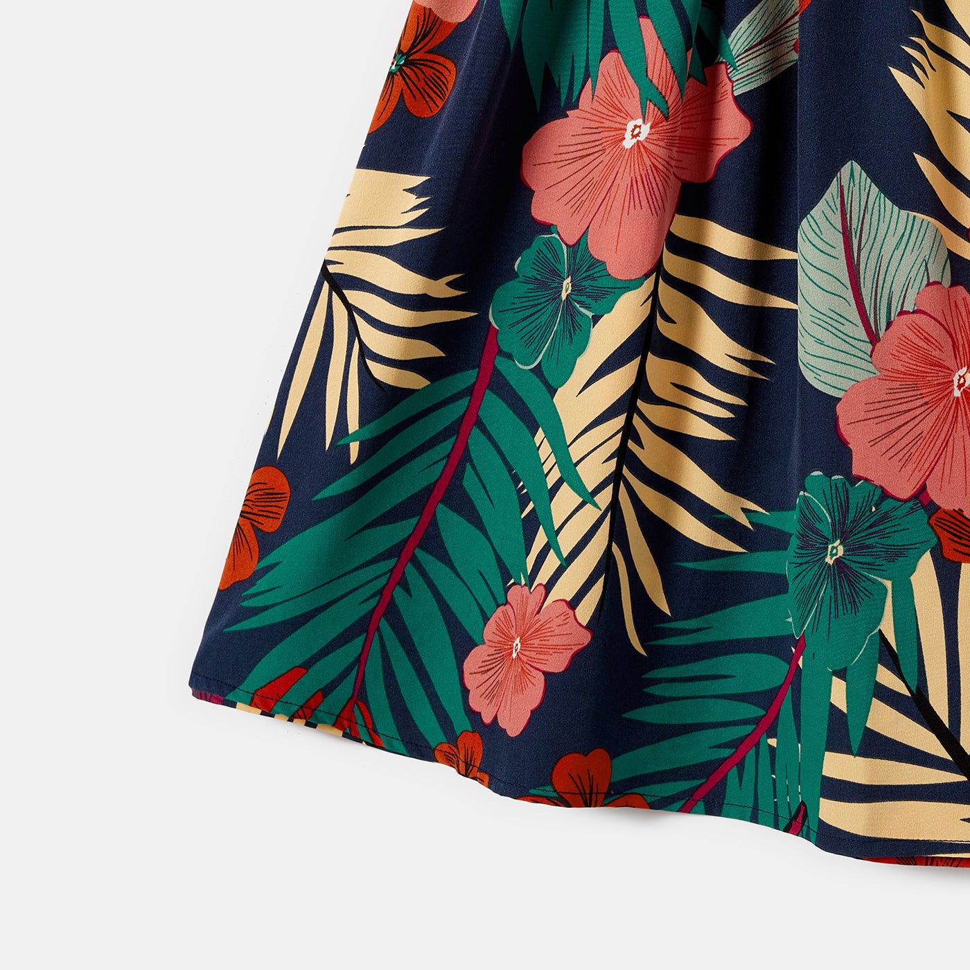 Family Matching Plant Floral Print Slip Dresses and Short-sleeve T-shirts Sets - 20641021