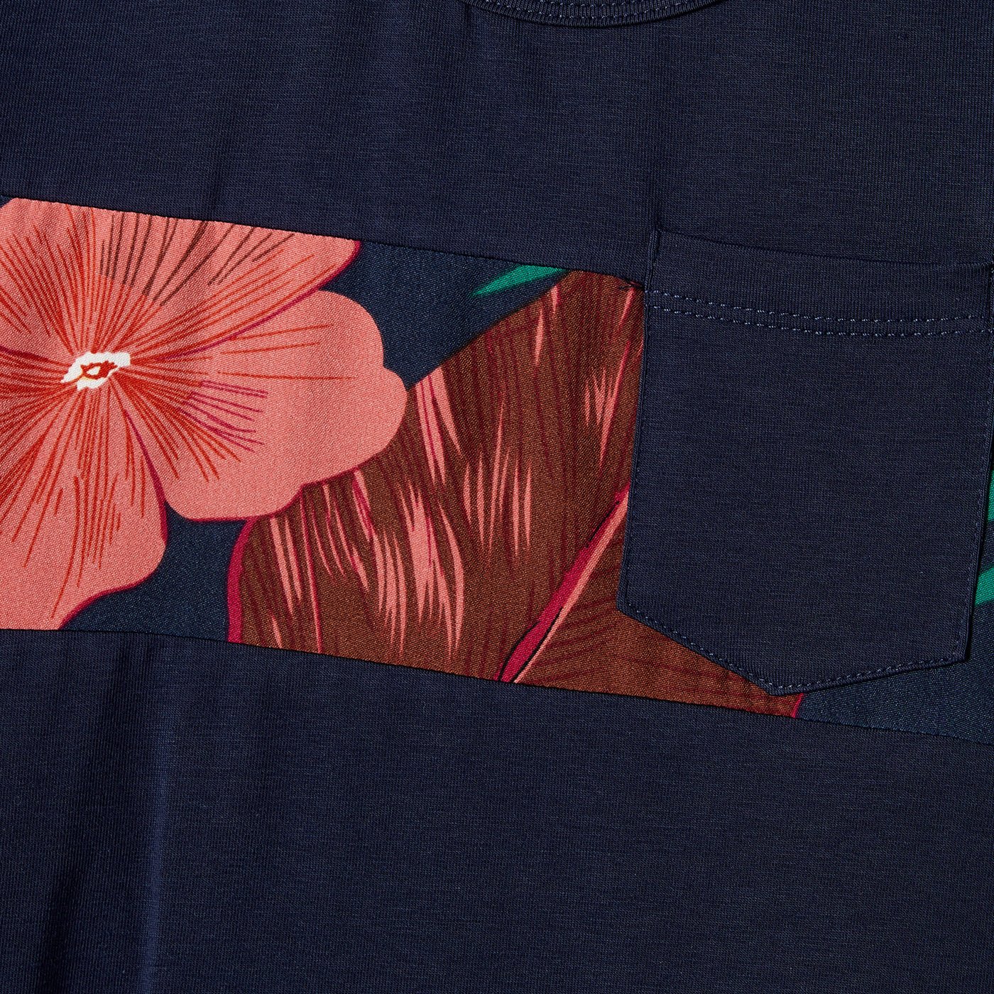 Family Matching Plant Floral Print Slip Dresses and Short-sleeve T-shirts Sets - 20641021