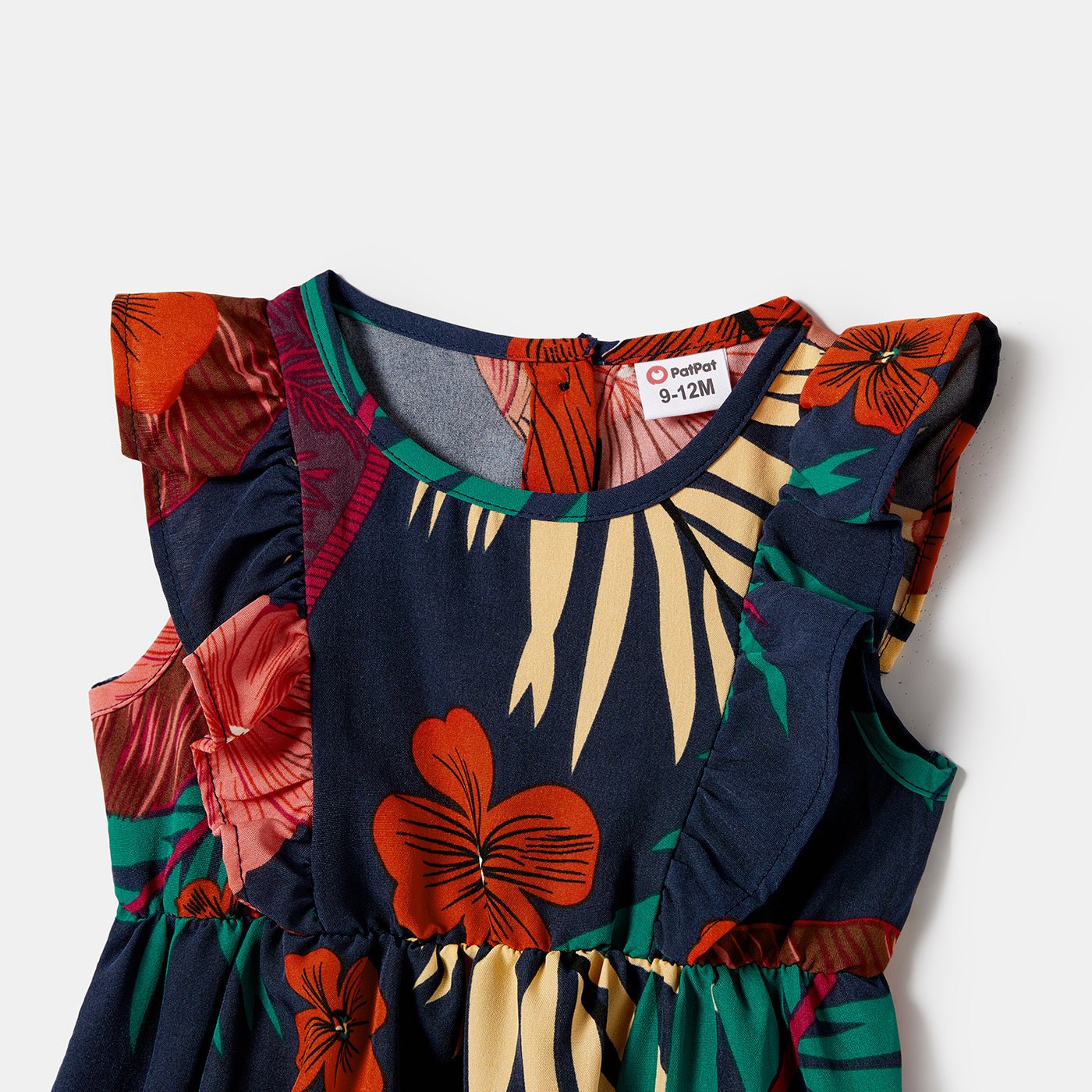 Family Matching Plant Floral Print Slip Dresses and Short-sleeve T-shirts Sets - 20641021