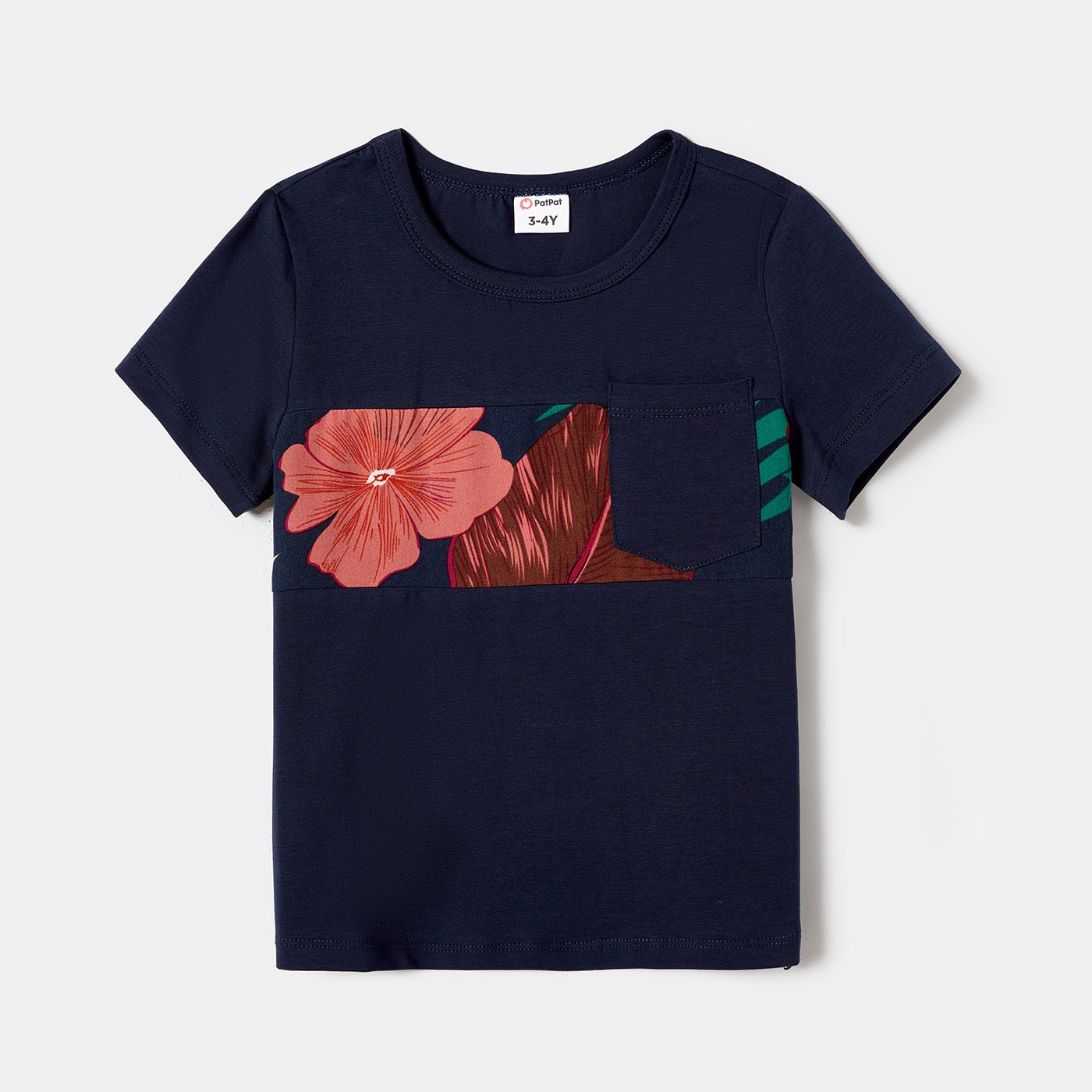 Family Matching Plant Floral Print Slip Dresses and Short-sleeve T-shirts Sets - 20641021