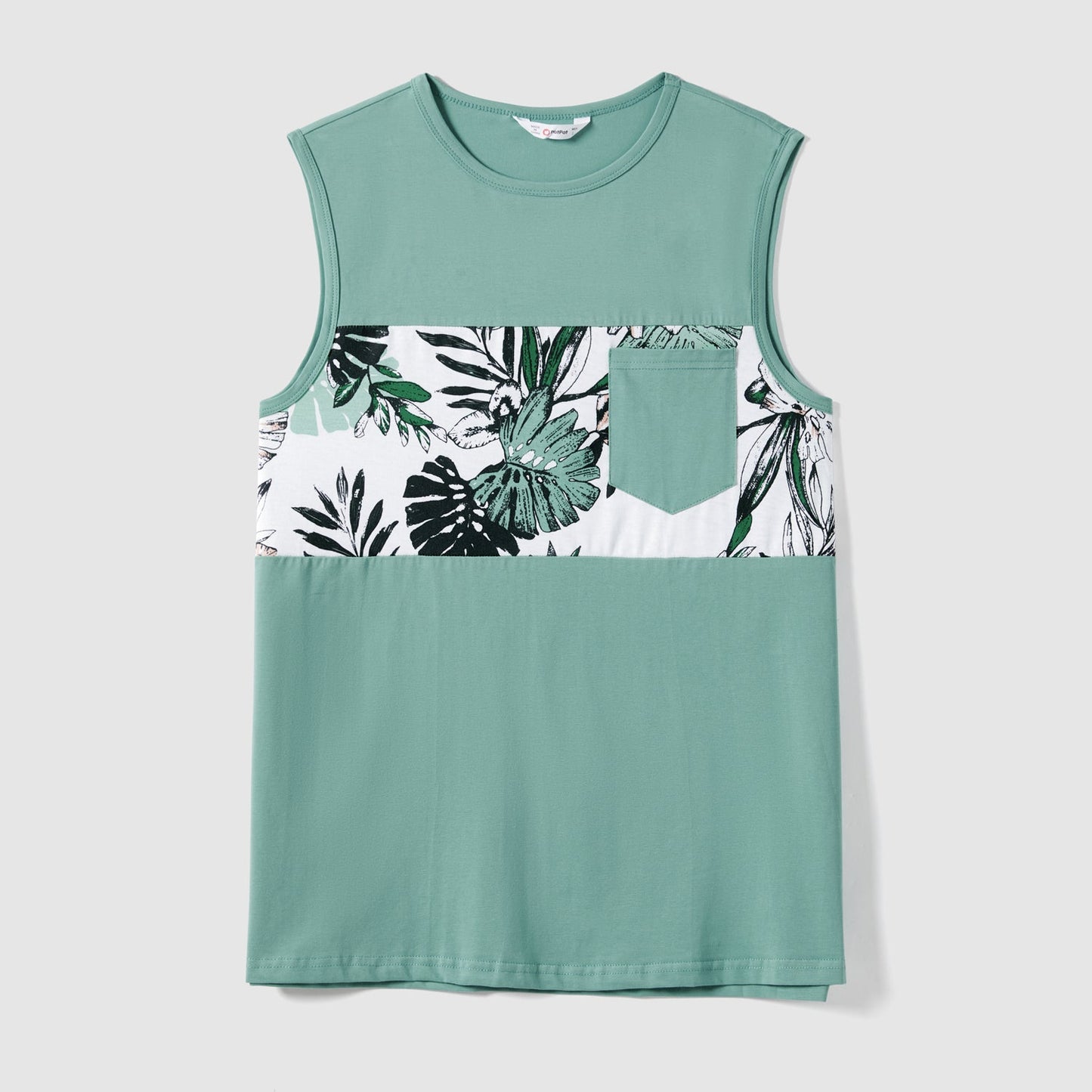 Family Matching Plant Print Belted Slip Dresses and Tank Top Sets - 20637109