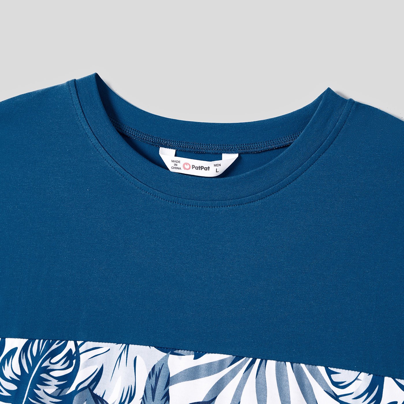 Family Matching Plant Print Splice Belted Tank Dresses and Color Block Short-sleeve T-shirts Sets - 20638583