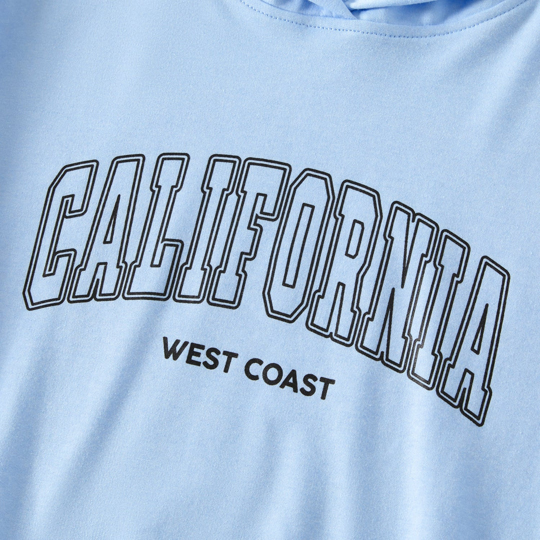 Family Matching School Hooded Letter Long Sleeve Print Tops - 20675281