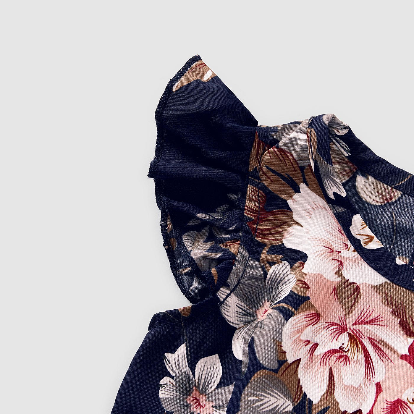Family Matching Sleeveless Floral Print Spliced Midi Dresses and Short-sleeve Striped T-shirts Sets - 20549071