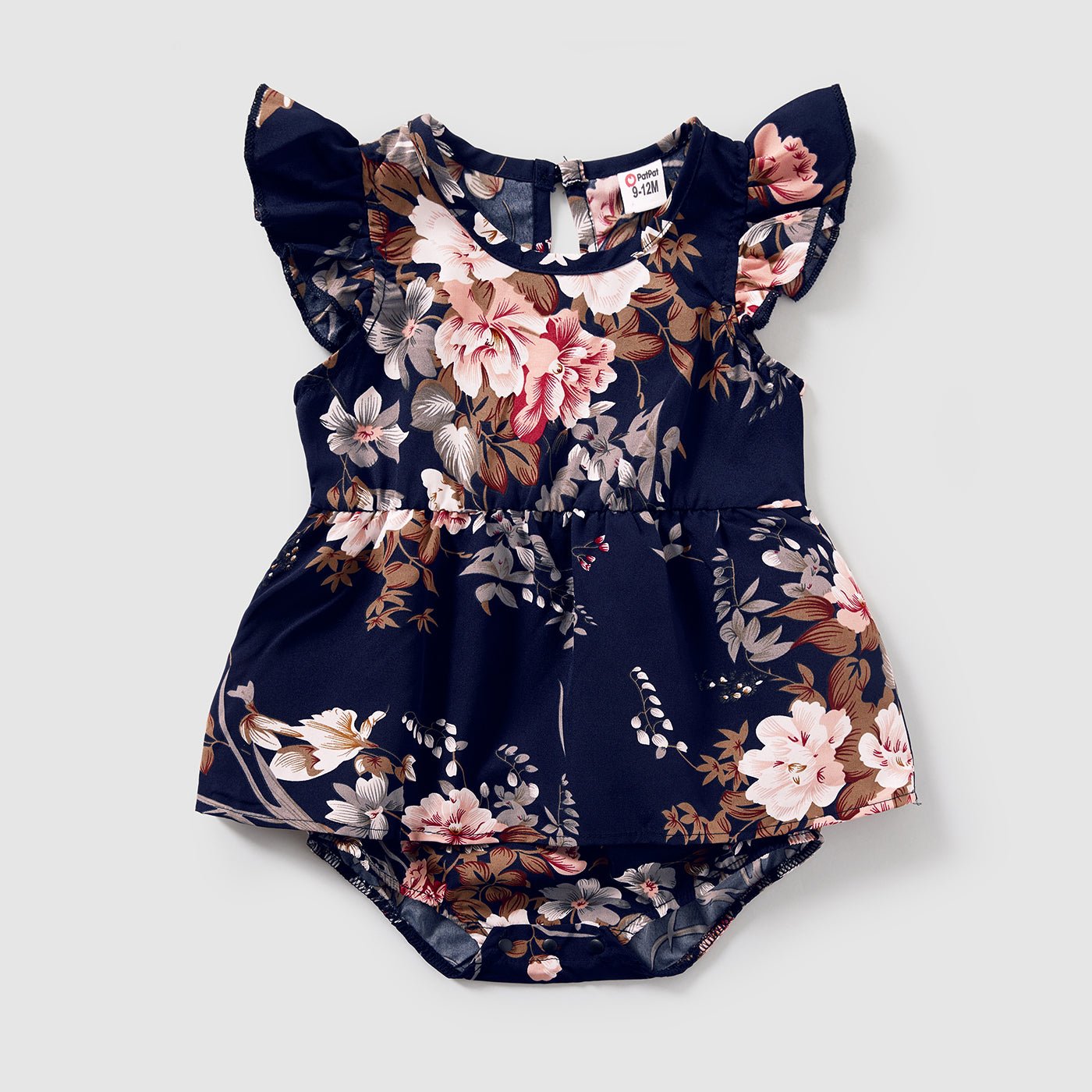 Family Matching Sleeveless Floral Print Spliced Midi Dresses and Short-sleeve Striped T-shirts Sets - 20549071