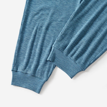 Family Matching Solid Color Flame Resistant Long Sleeve Pajamas - 20686825