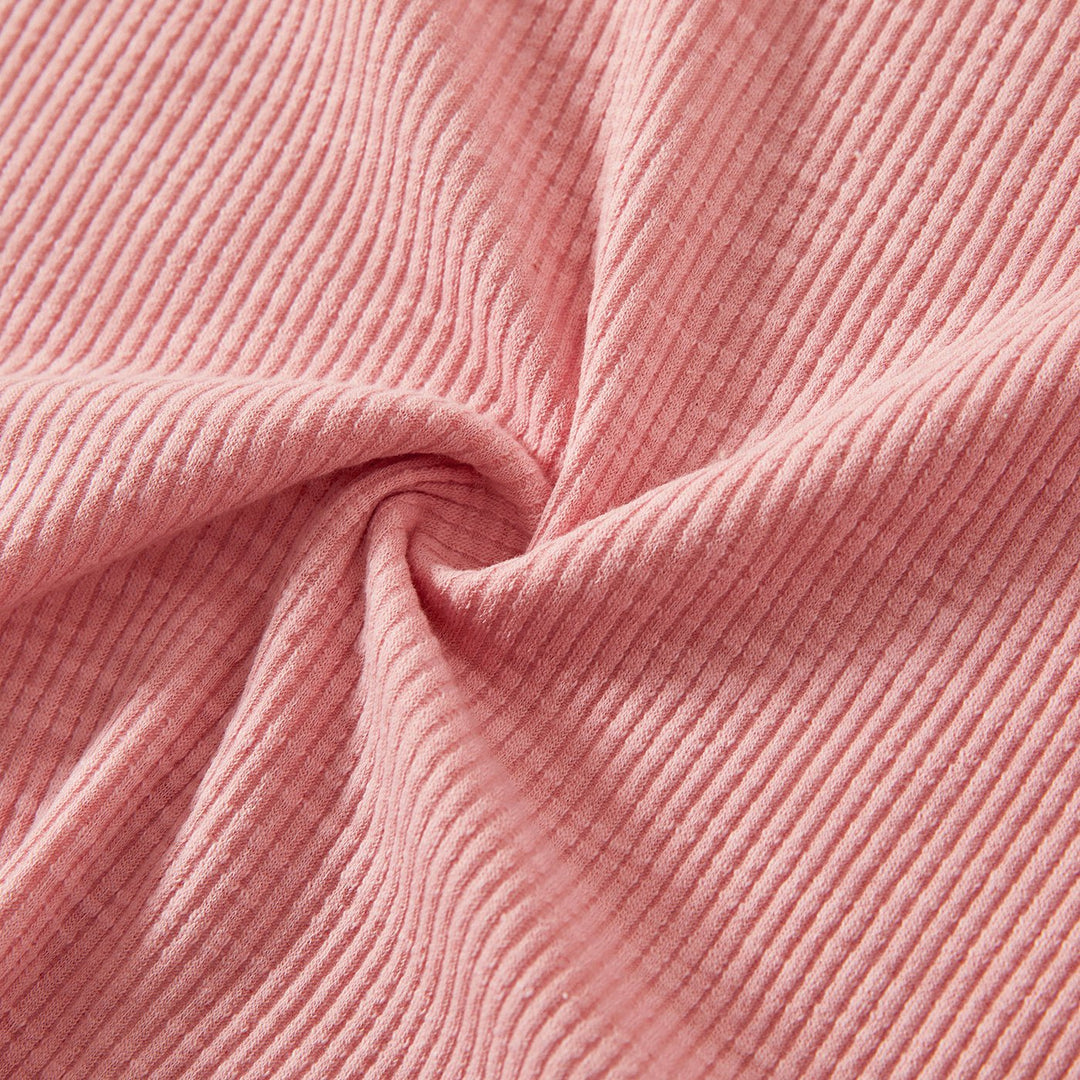 Family Matching Solid Color Flame Resistant Long Sleeve Pajamas - 20686825