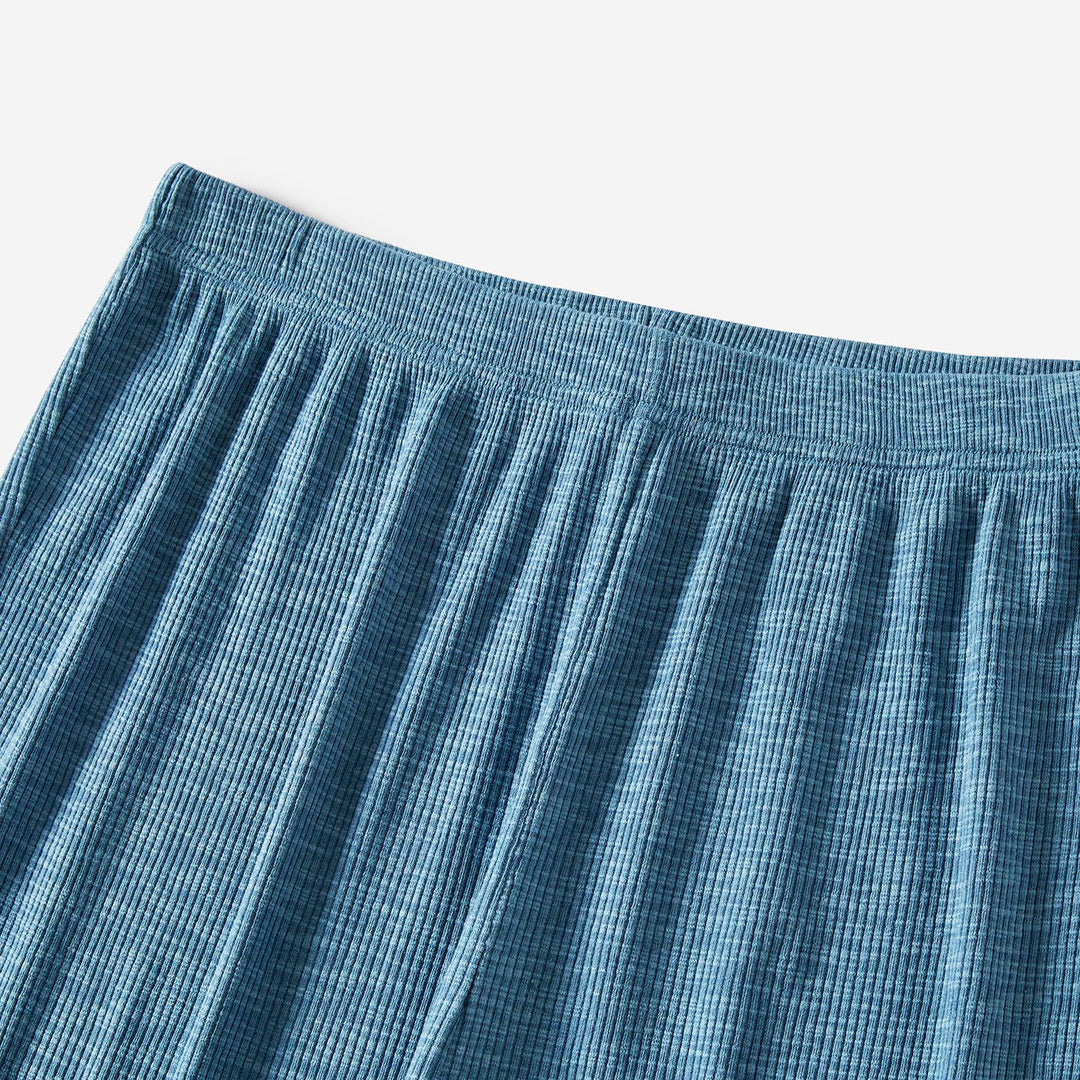 Family Matching Solid Color Flame Resistant Long Sleeve Pajamas - 20686825