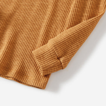 Family Matching Solid Color Flame Resistant Long Sleeve Pajamas - 20686825