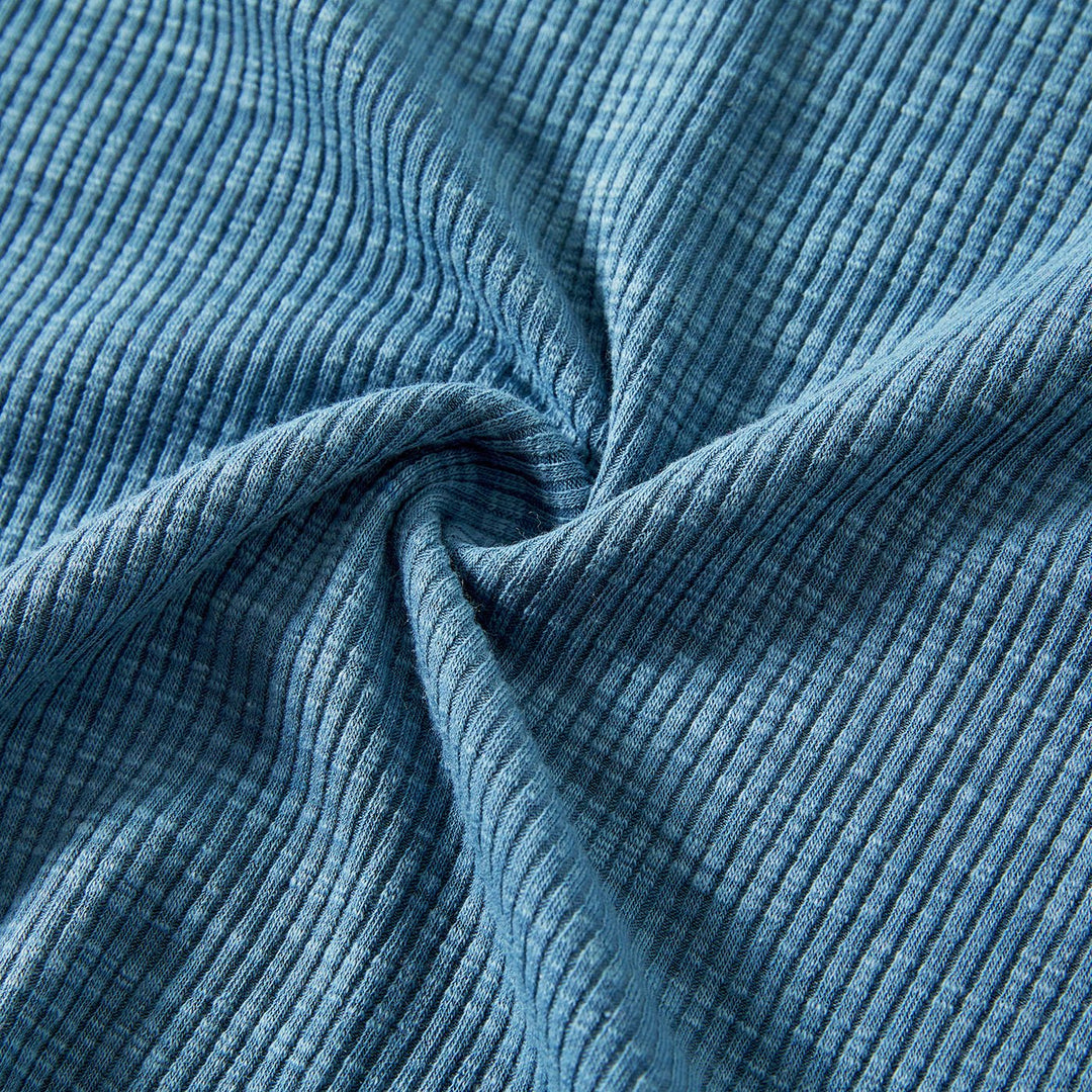 Family Matching Solid Color Flame Resistant Long Sleeve Pajamas - 20686825