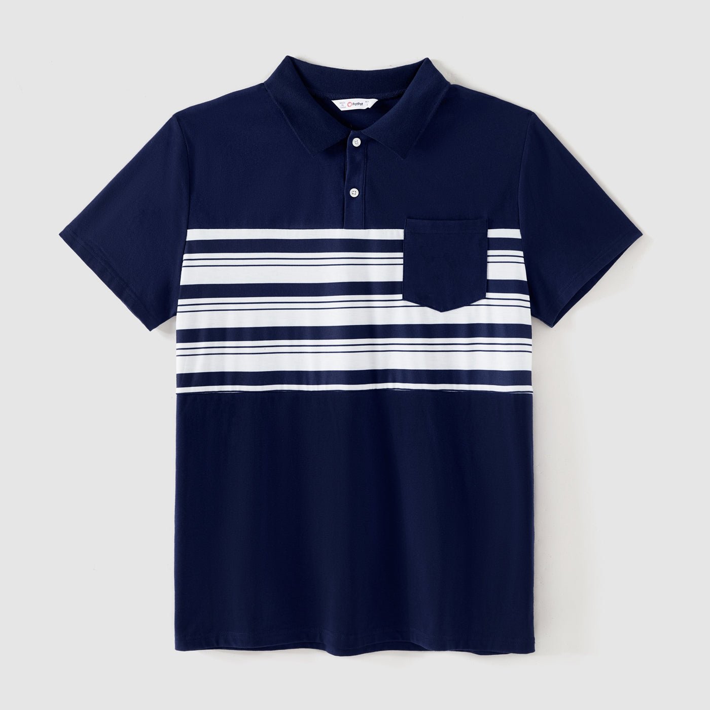 Family Matching Solid Spaghetti Strap Dresses and Striped Colorblock Short-sleeve T-shirts Sets - 20624389