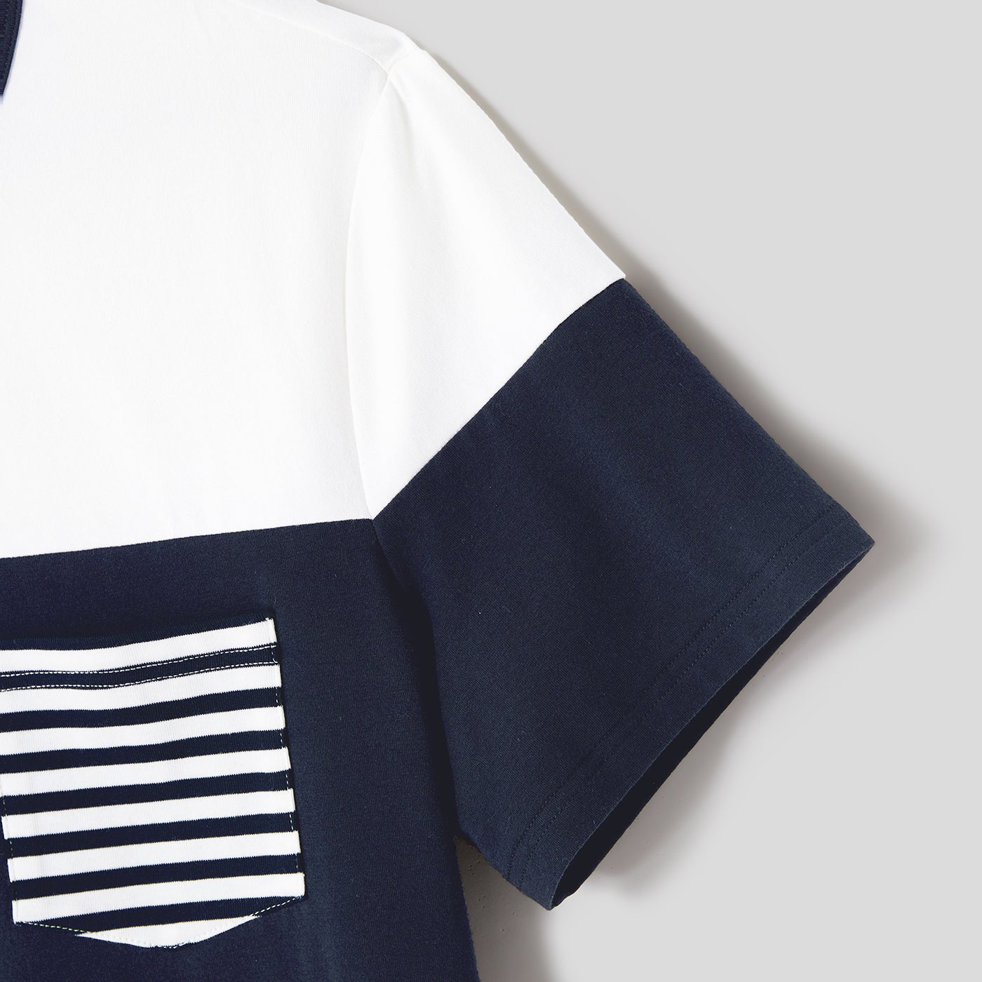 Family Matching Solid Spaghetti Strap Dresses and Striped Colorblock Short-sleeve T-shirts Sets - 20624389