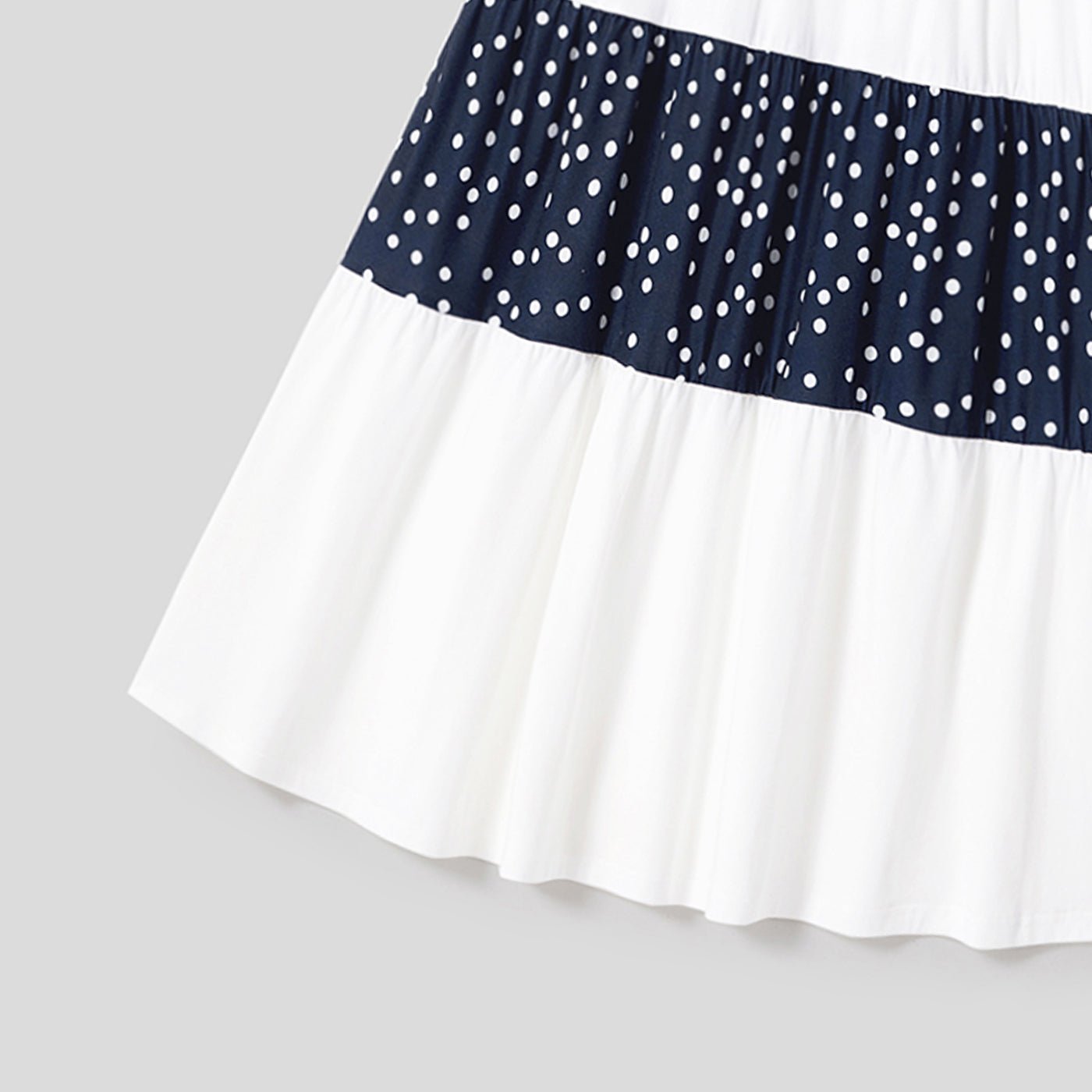 Family Matching Solid Spaghetti Strap Dresses and Striped Colorblock Short-sleeve T-shirts Sets - 20624389