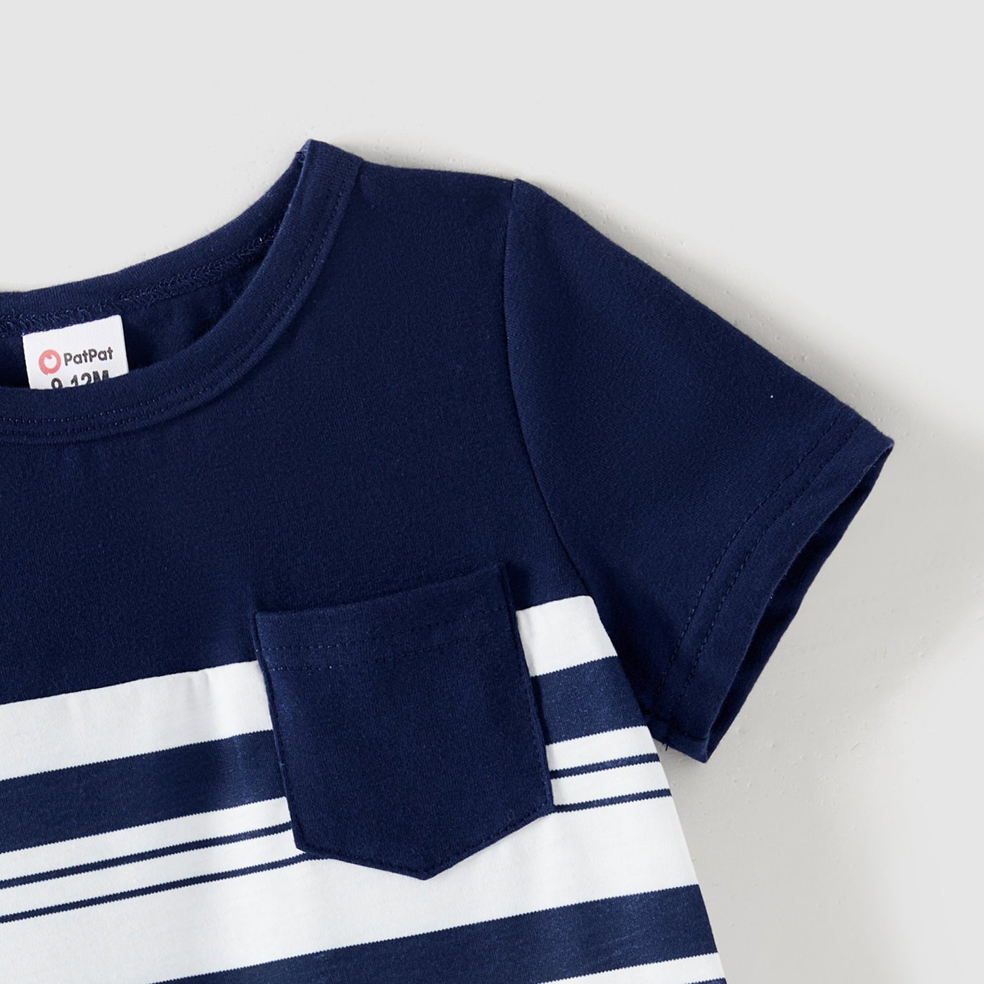 Family Matching Solid Spaghetti Strap Dresses and Striped Colorblock Short-sleeve T-shirts Sets - 20624389