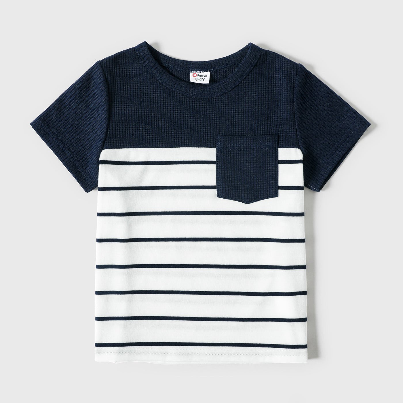 Family Matching Solid Spaghetti Strap Dresses and Striped Colorblock Short-sleeve T-shirts Sets - 20624389